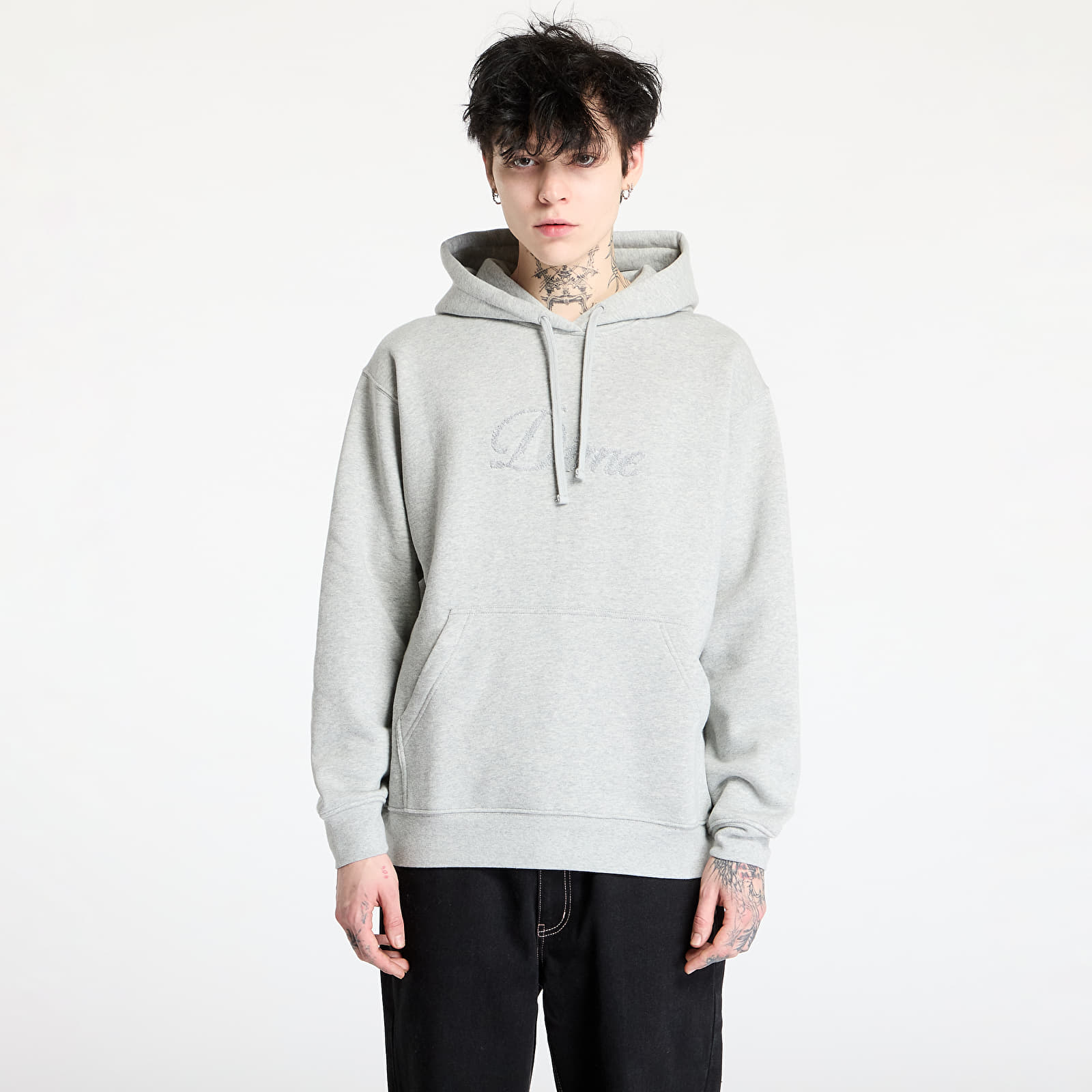 Kapucnis pulóverek és pulcsik DIME Cursive Logo Hoodie UNISEX Heather Gray