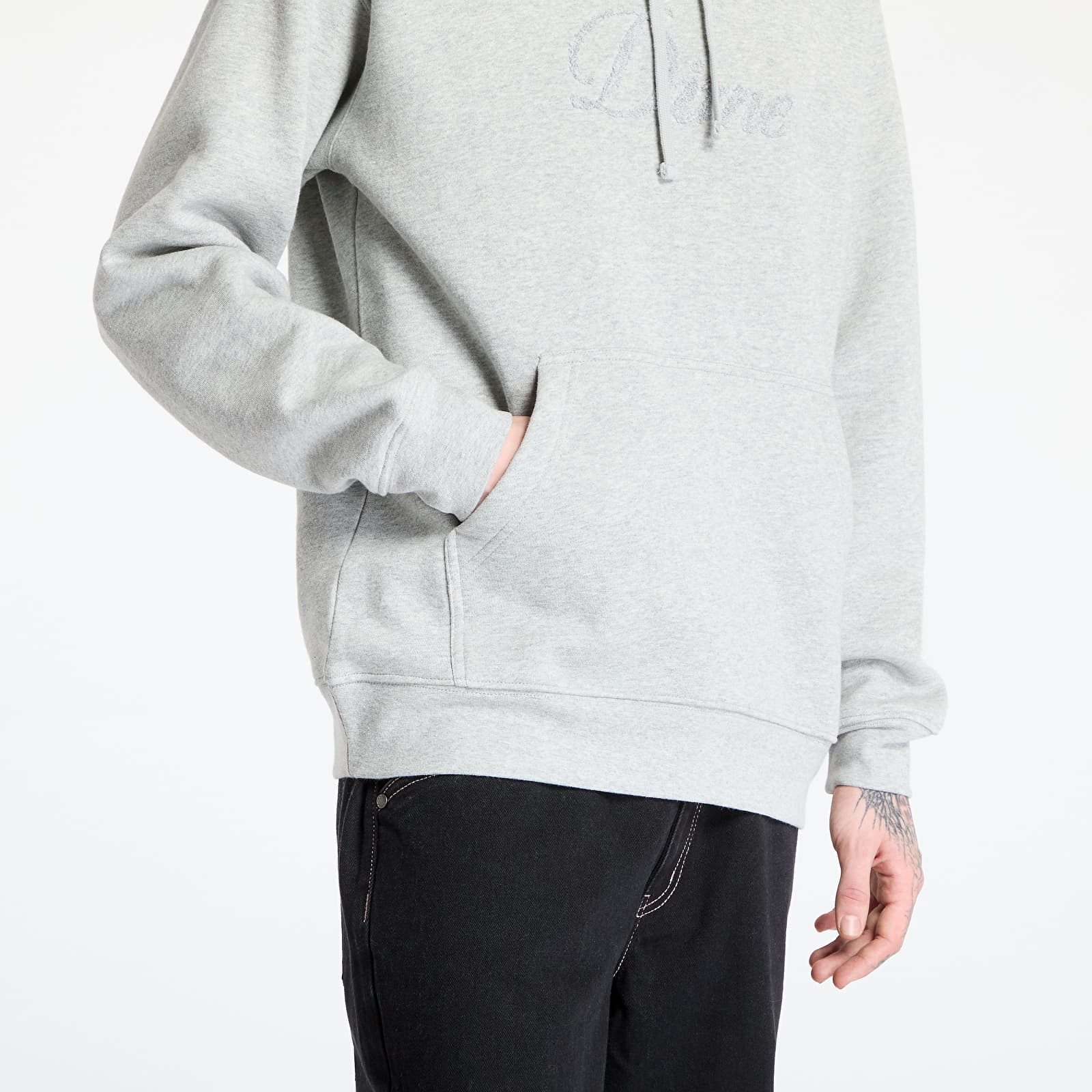 Kapucnis pulóverek és pulcsik DIME Cursive Logo Hoodie UNISEX Heather Gray