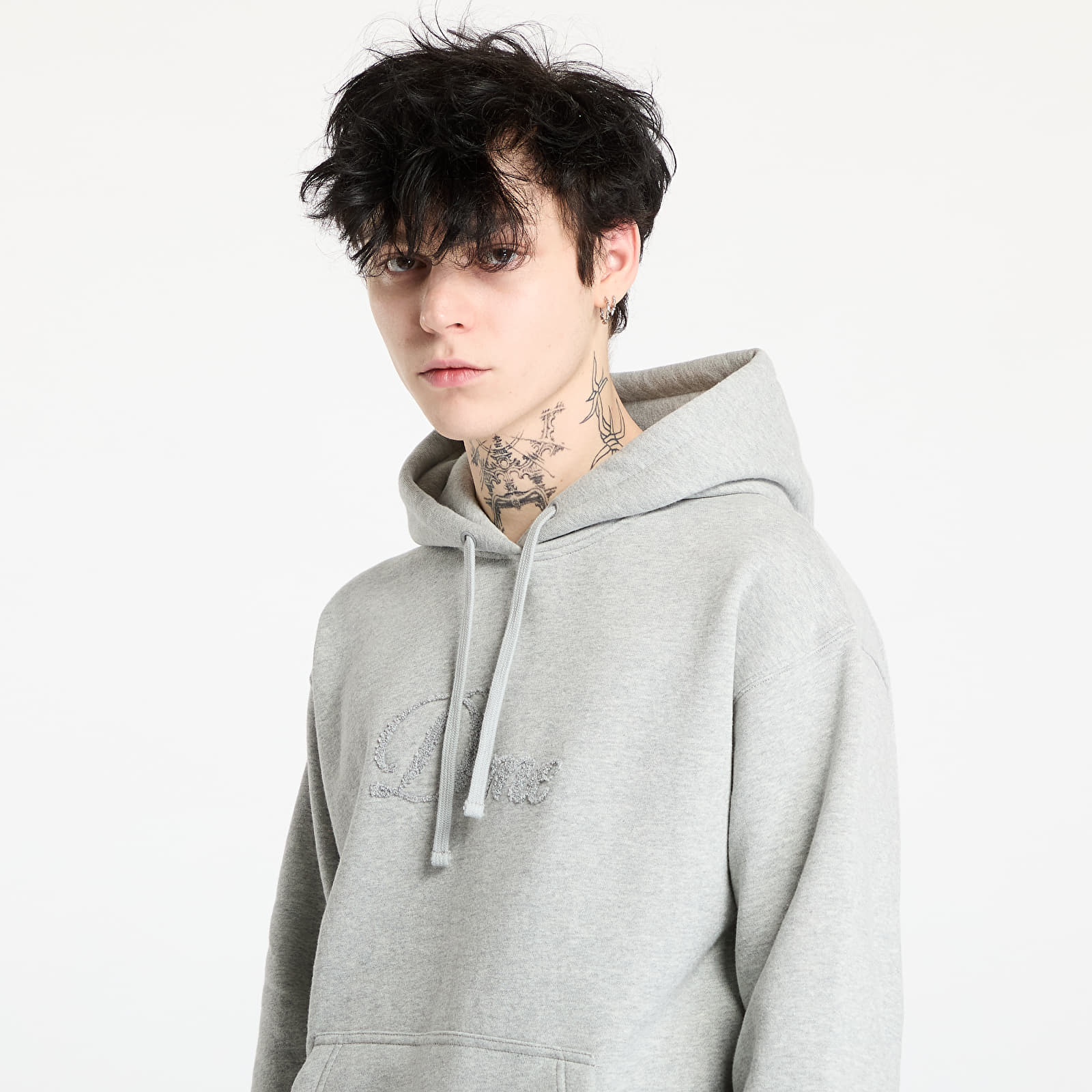 Kapucnis pulóverek és pulcsik DIME Cursive Logo Hoodie UNISEX Heather Gray