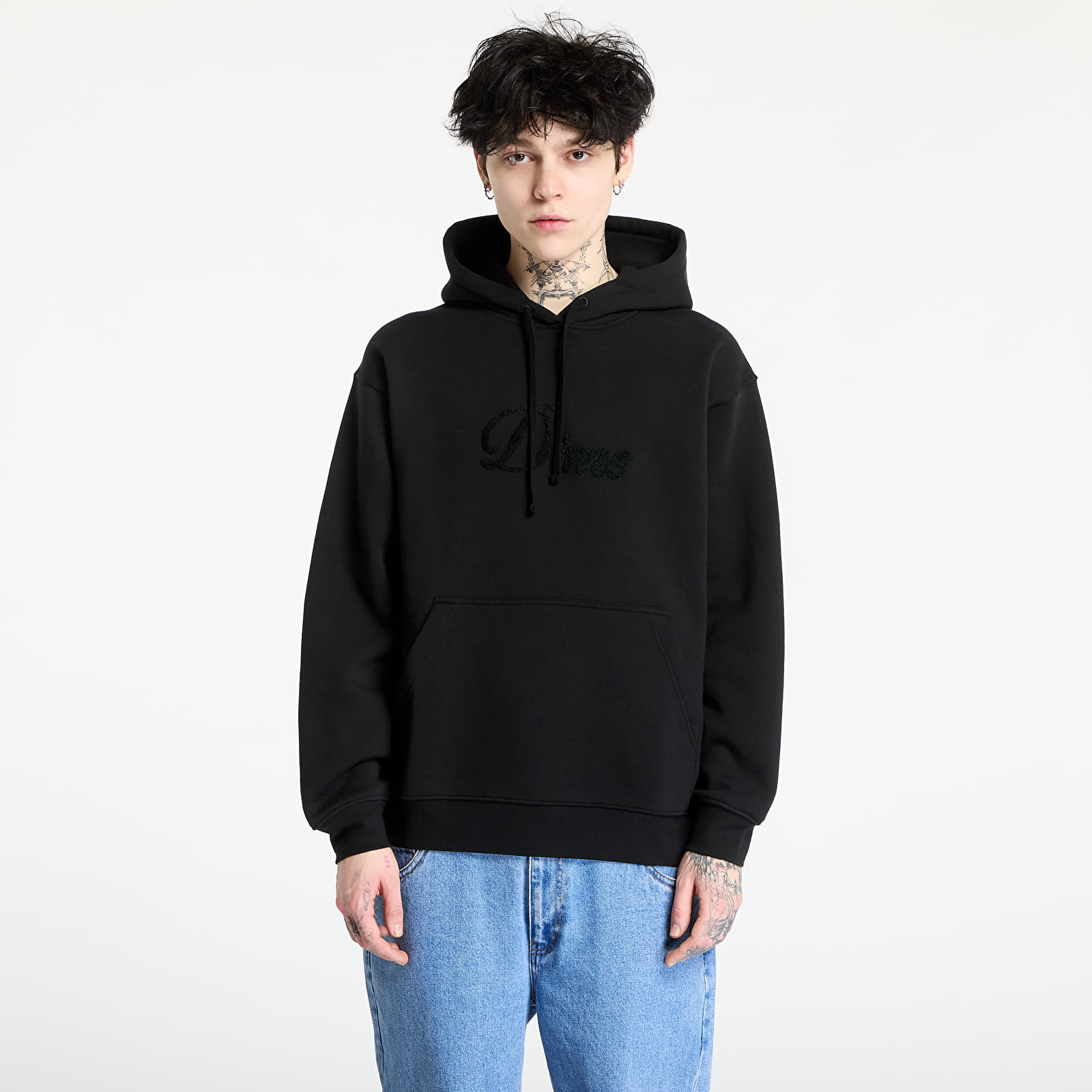 Kapucnis pulóverek és pulcsik DIME Cursive Logo Hoodie UNISEX Black