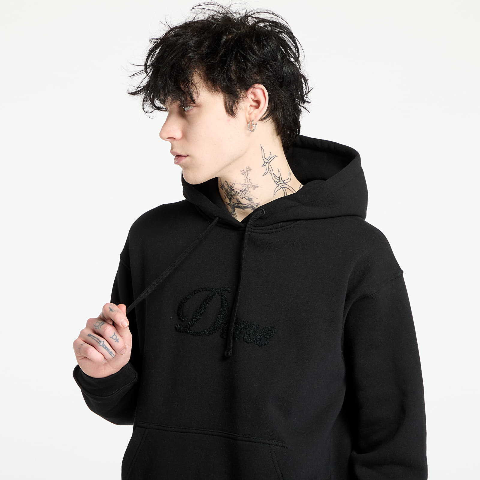 Kapucnis pulóverek és pulcsik DIME Cursive Logo Hoodie UNISEX Black