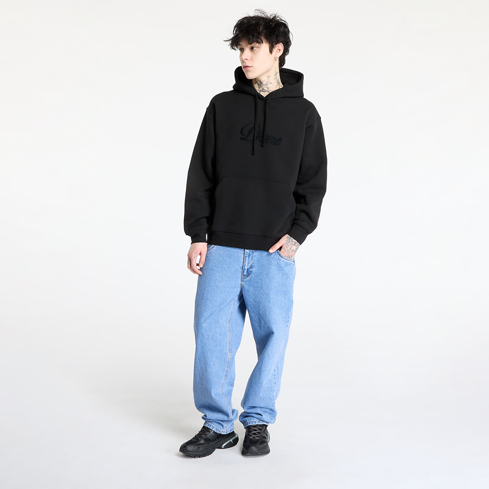 Kapucnis pulóverek és pulcsik DIME Cursive Logo Hoodie UNISEX Black