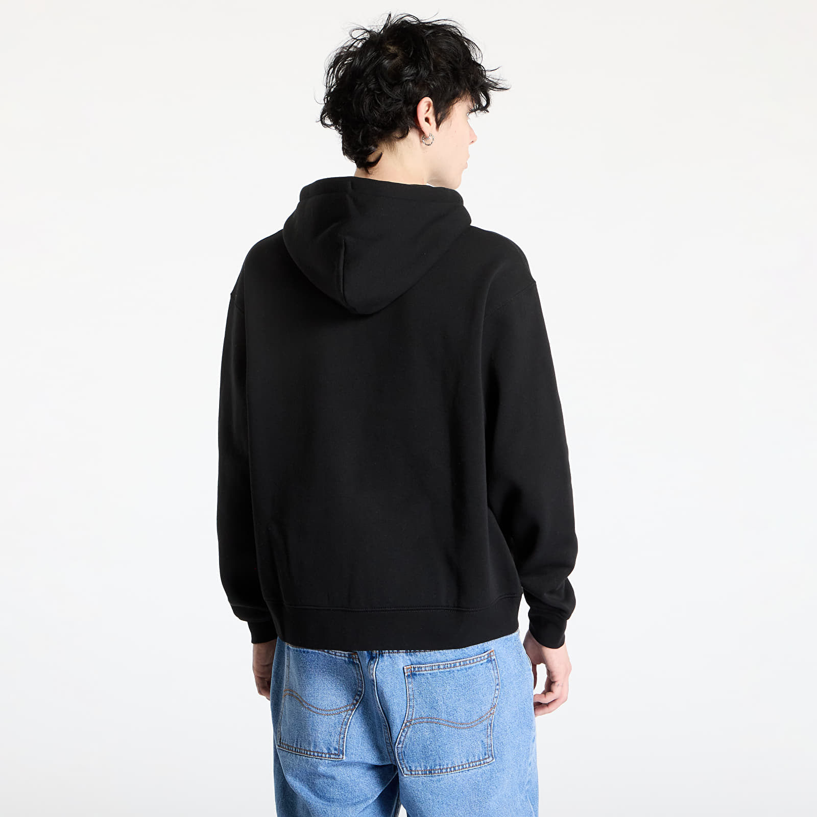 Kapucnis pulóverek és pulcsik DIME Cursive Small Logo Zip-Hoodie UNISEX Black
