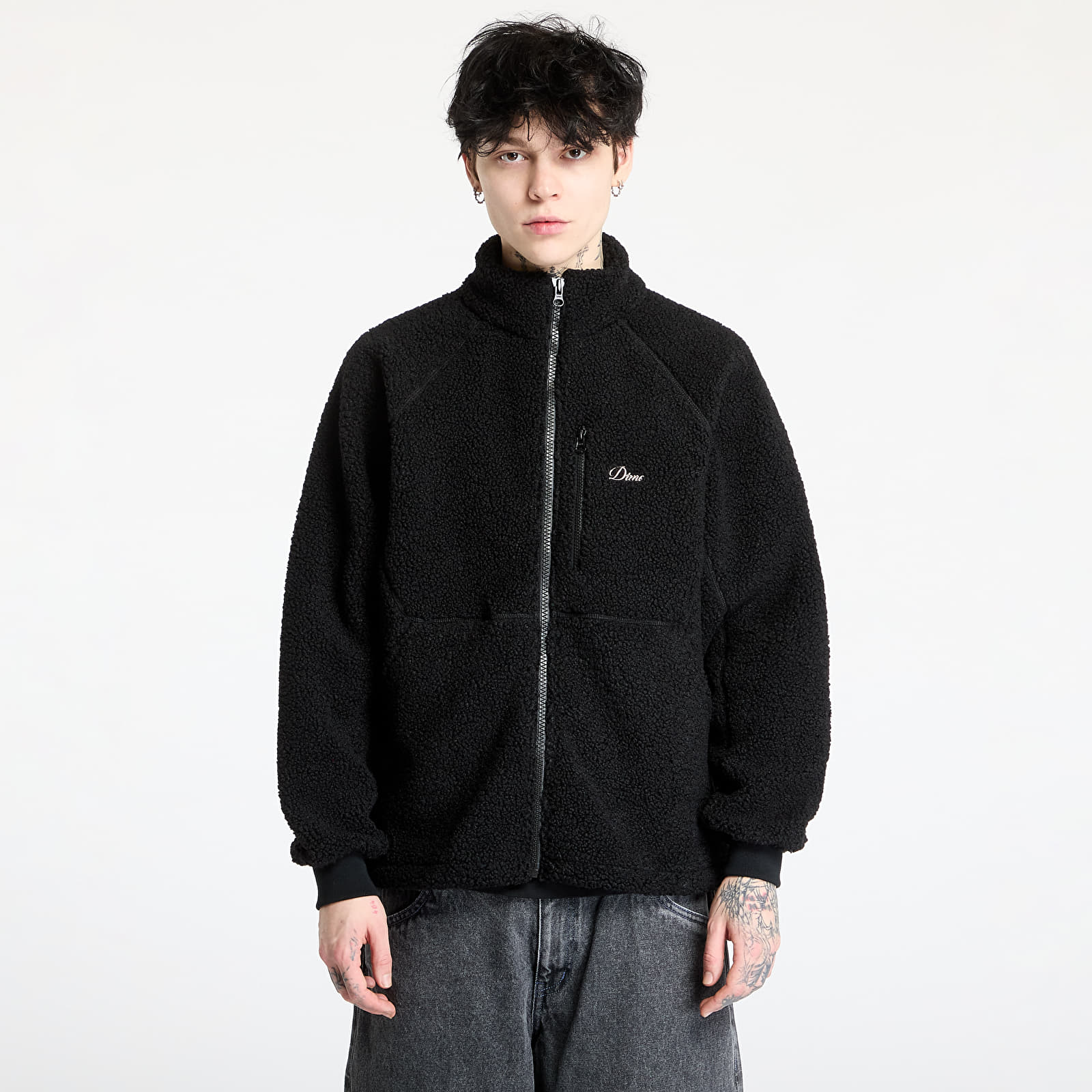Jackets DIME Polar Fleece Sherpa Zip UNISEX Black