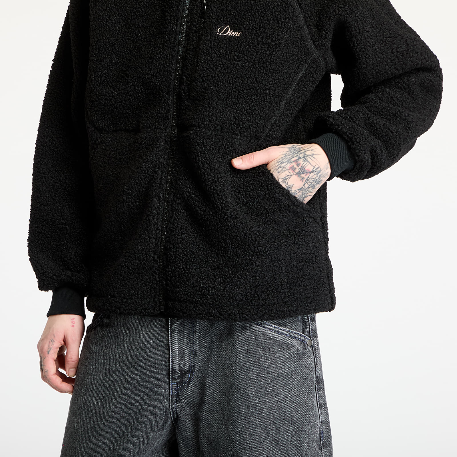 Jackets DIME Polar Fleece Sherpa Zip UNISEX Black