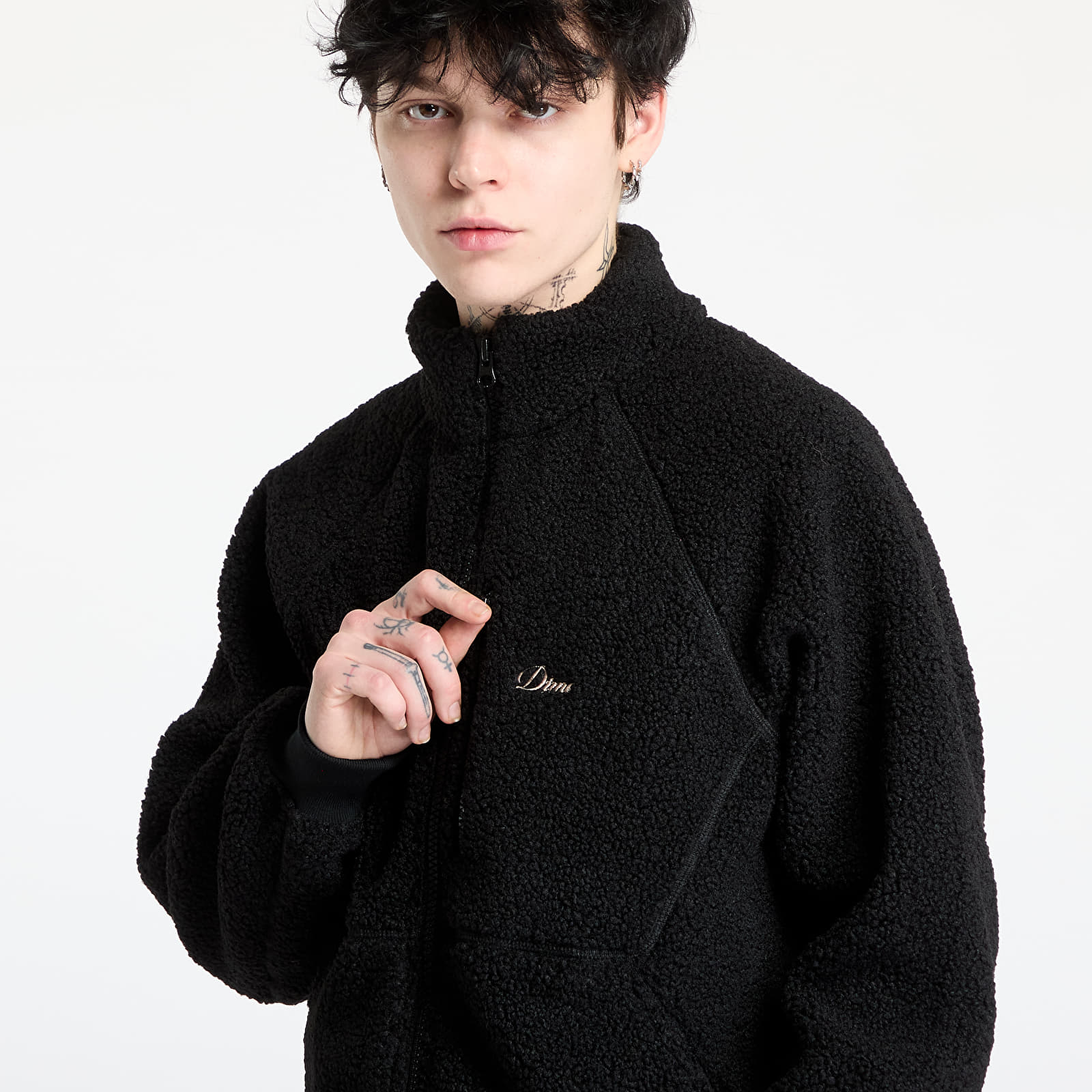 Jackets DIME Polar Fleece Sherpa Zip UNISEX Black