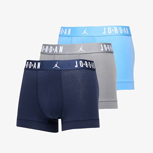 Boxerky Jordan Mens Flight Cotton Trunk 3-Pack University Blue