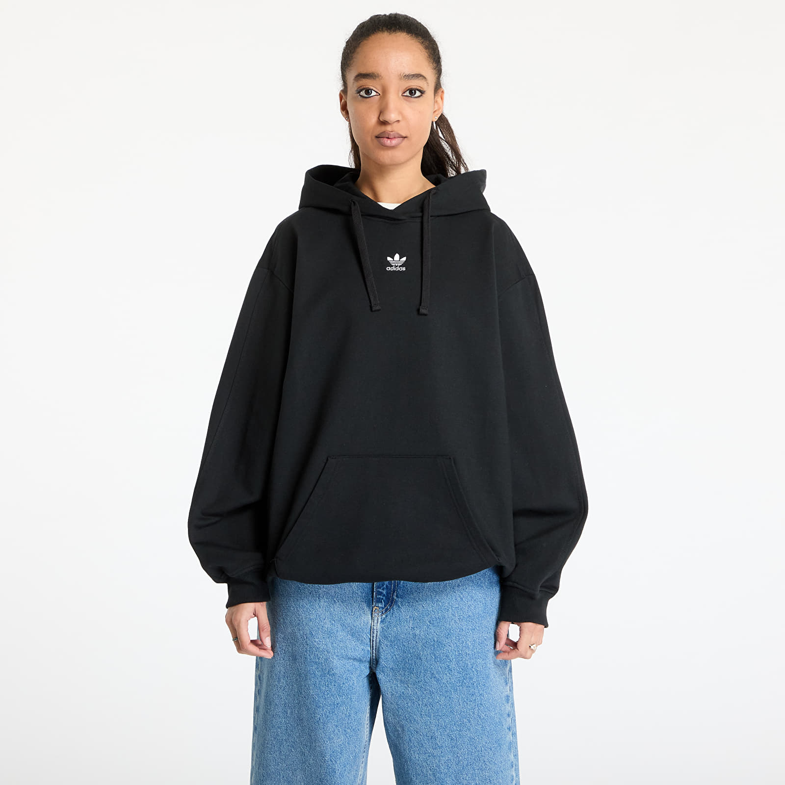 Bluzy adidas Essentials Loose French Terry Hoodie Black