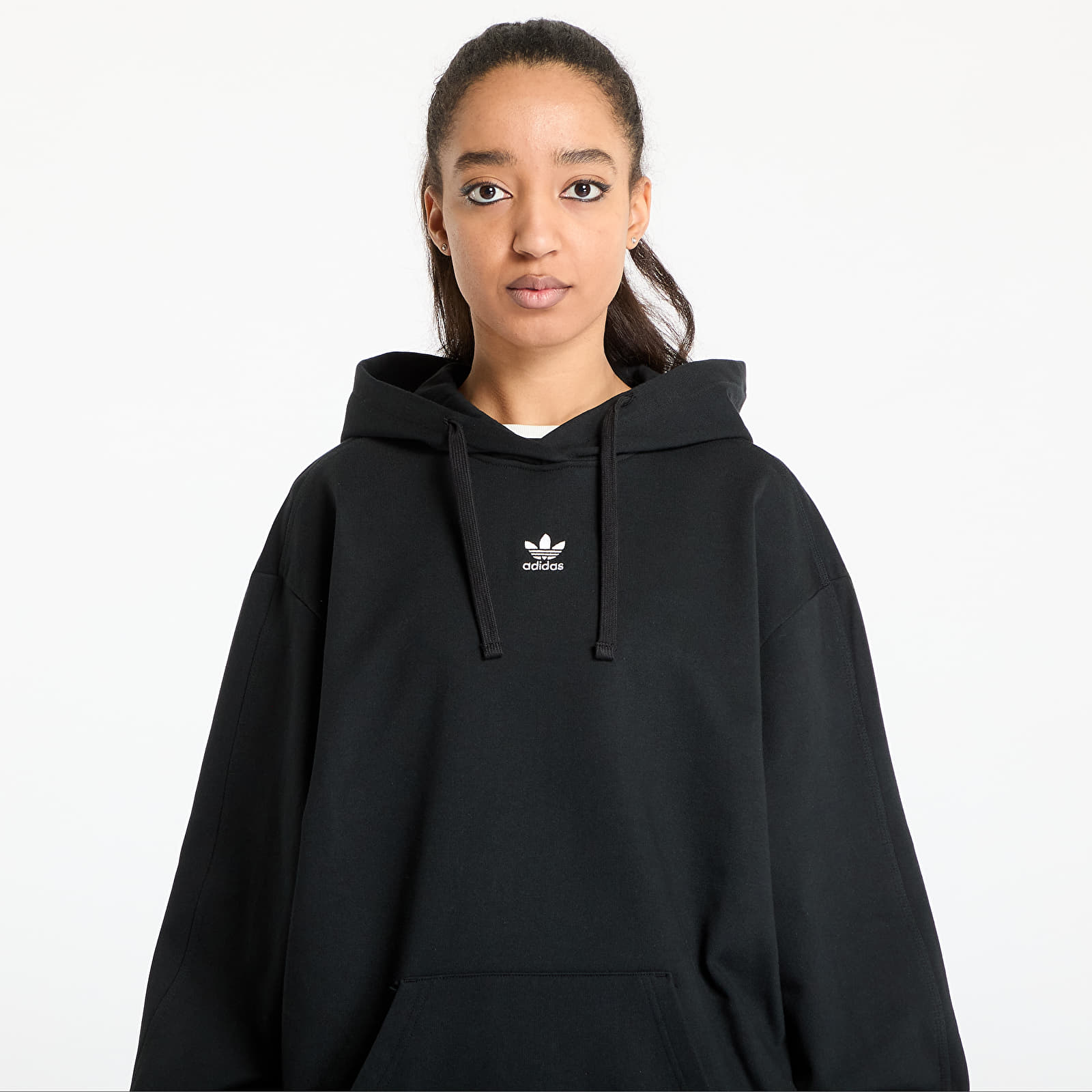 Bluzy adidas Essentials Loose French Terry Hoodie Black