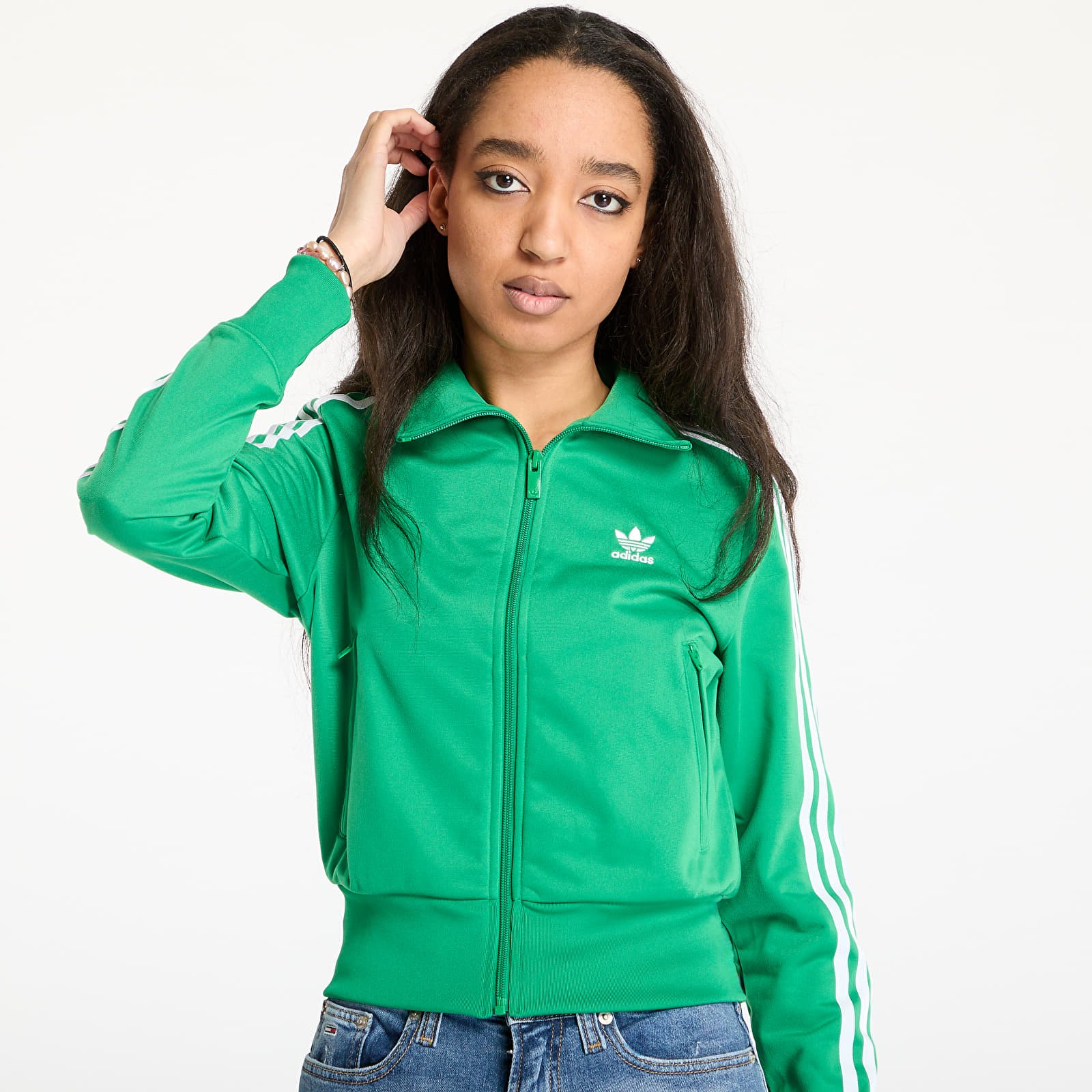 Hoodies and sweatshirts  adidas Firebird Adicolor Tracktop Green