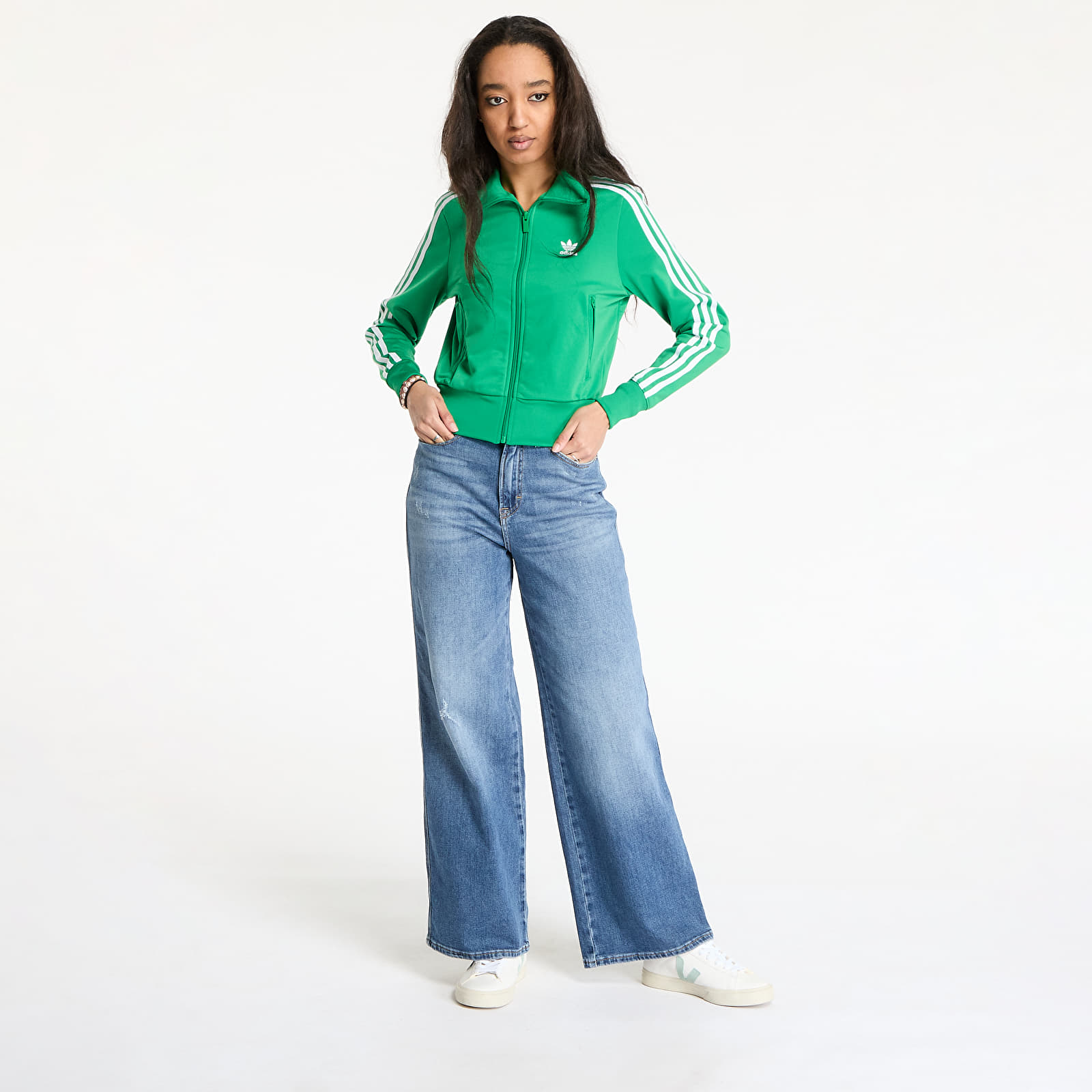 Hoodies and sweatshirts  adidas Firebird Adicolor Tracktop Green