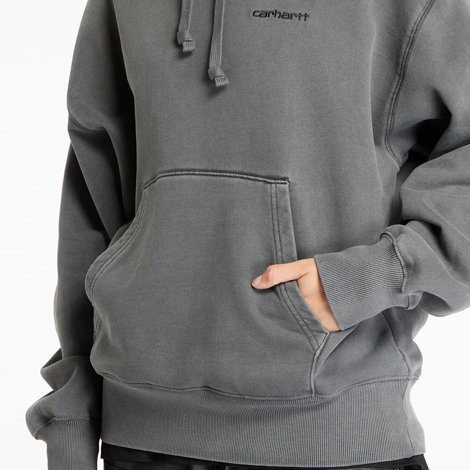 Kapucnis pulóverek és pulcsik Carhartt WIP W' Hooded Lumo Sweat Black Garment Dyed