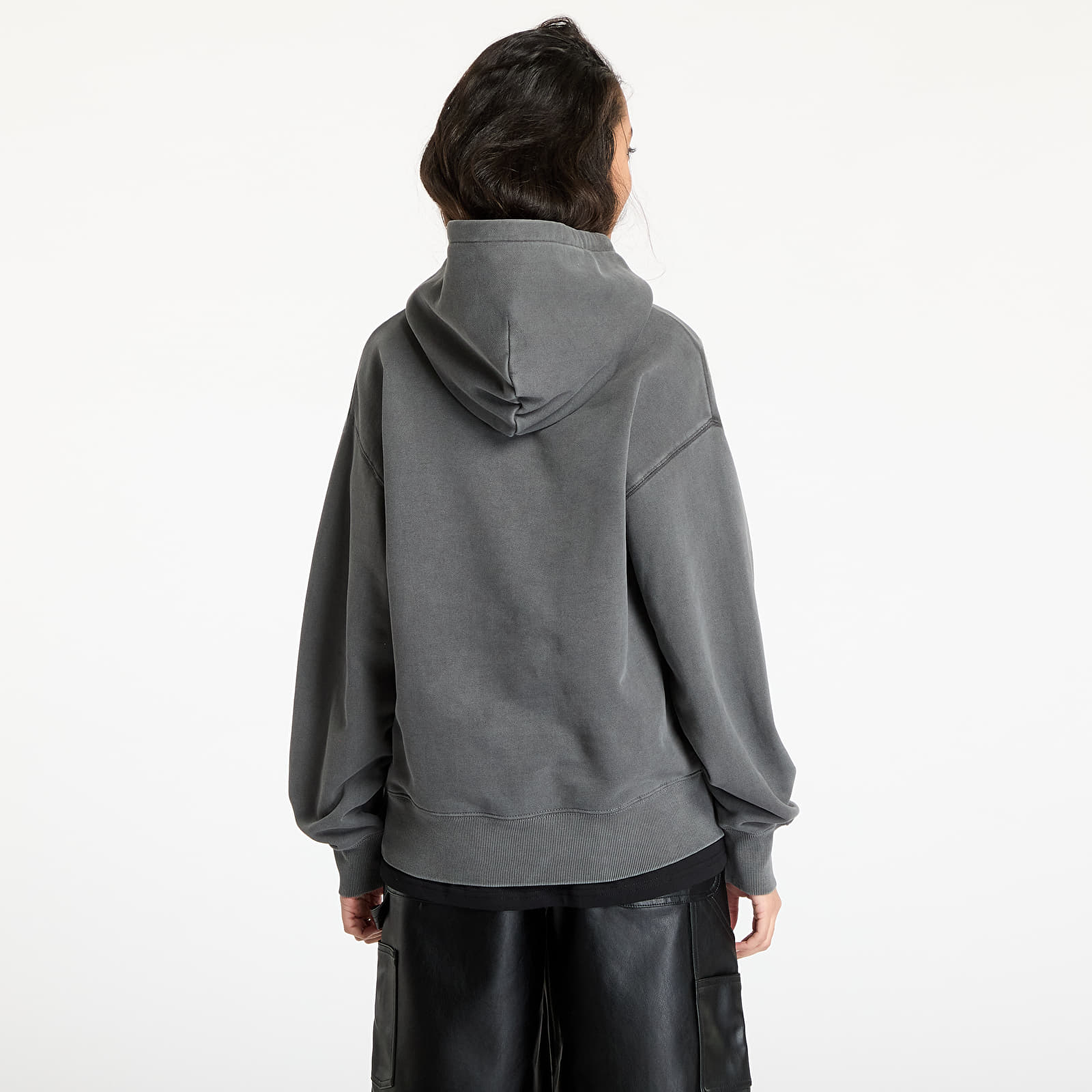 Kapucnis pulóverek és pulcsik Carhartt WIP W' Hooded Lumo Sweat Black Garment Dyed