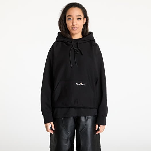 Carhartt WIP Hooded Label Script Sweat UNISEX Black