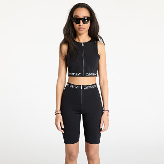 Top Off-White Logoband Zipped Rowing Top Black