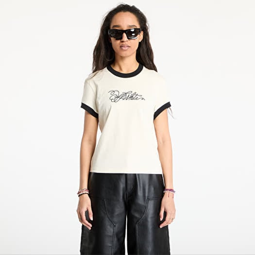 Tričko Off-White Off White Script Fitted Tee White Aspara