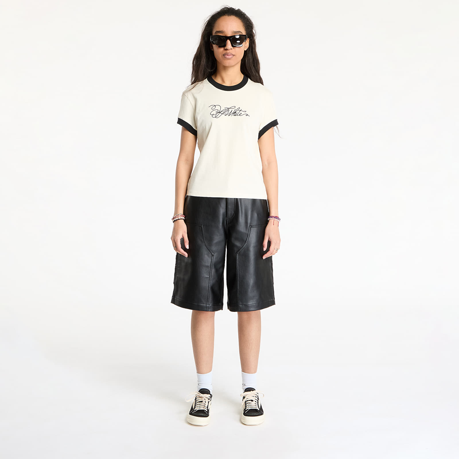 T-shirts Off-White Off White Script Fitted Tee White Aspara