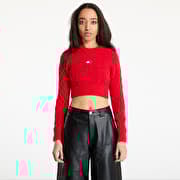 Tommy Jeans Badge Star Cable Sweater Red
