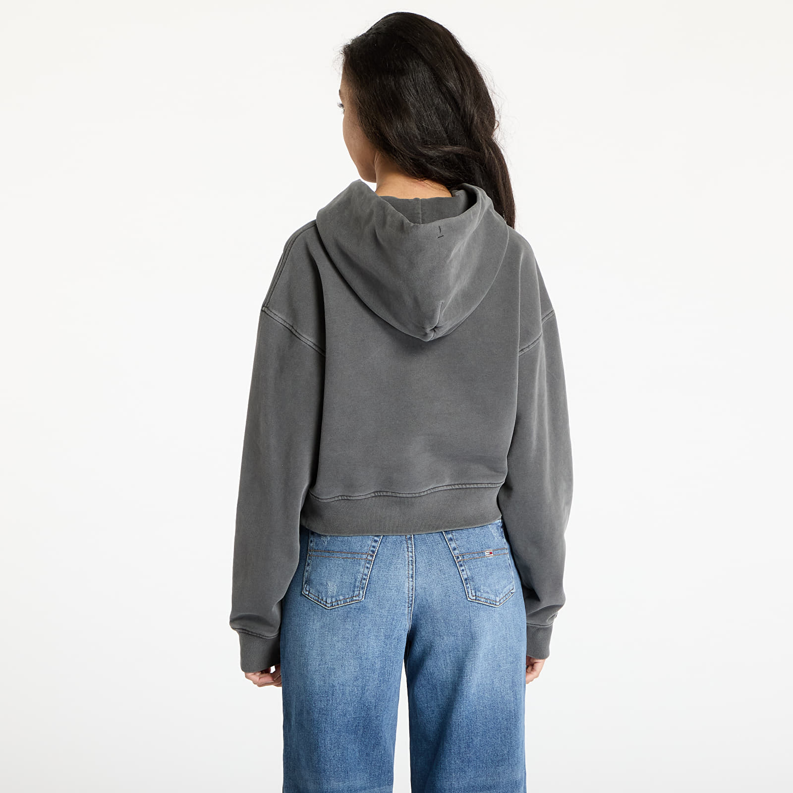Hoodies and sweatshirts  Tommy Jeans Boxy Crop Varsity Hoodie Black