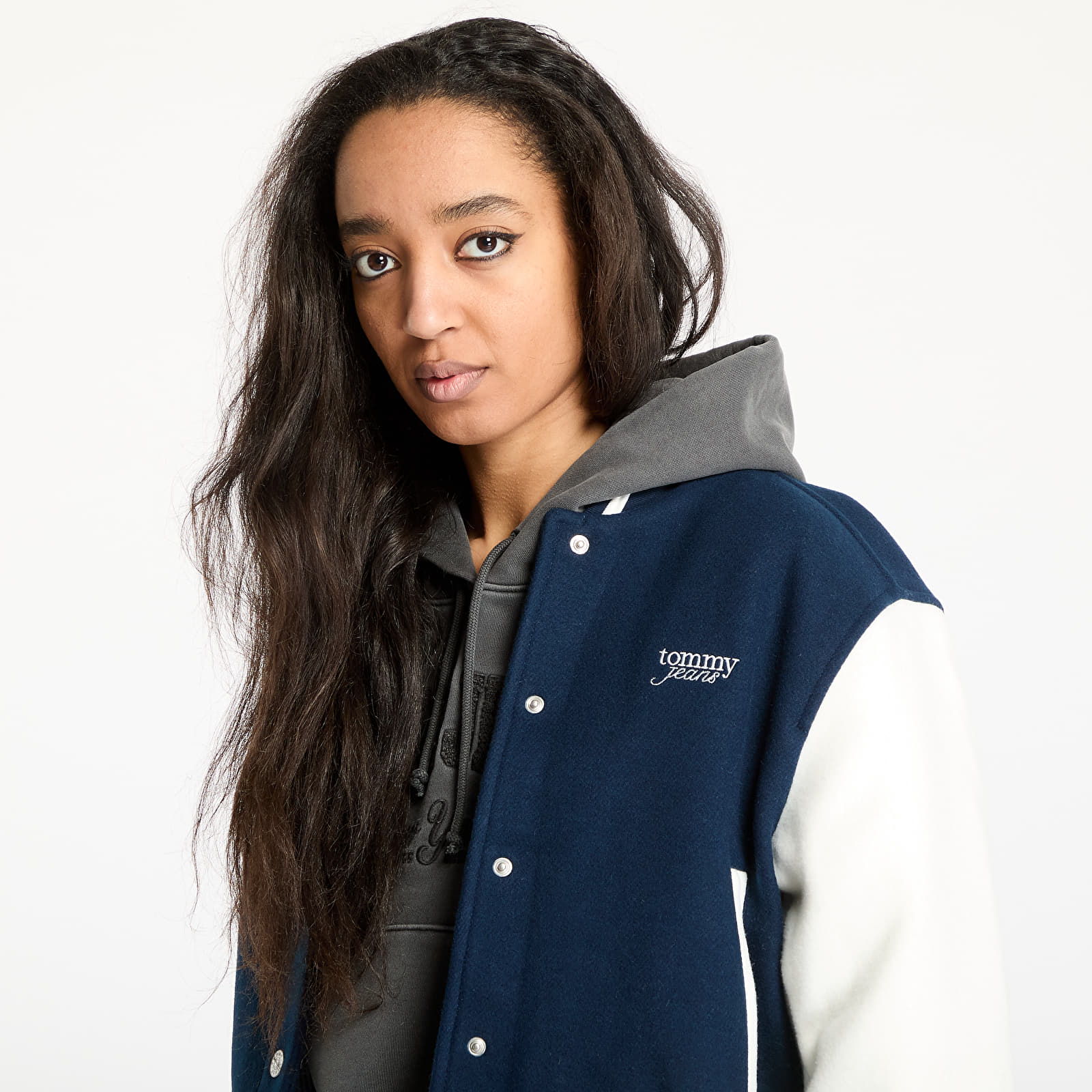Bomber-takit Tommy Jeans Wool Varsity Bomber Jacket Blue