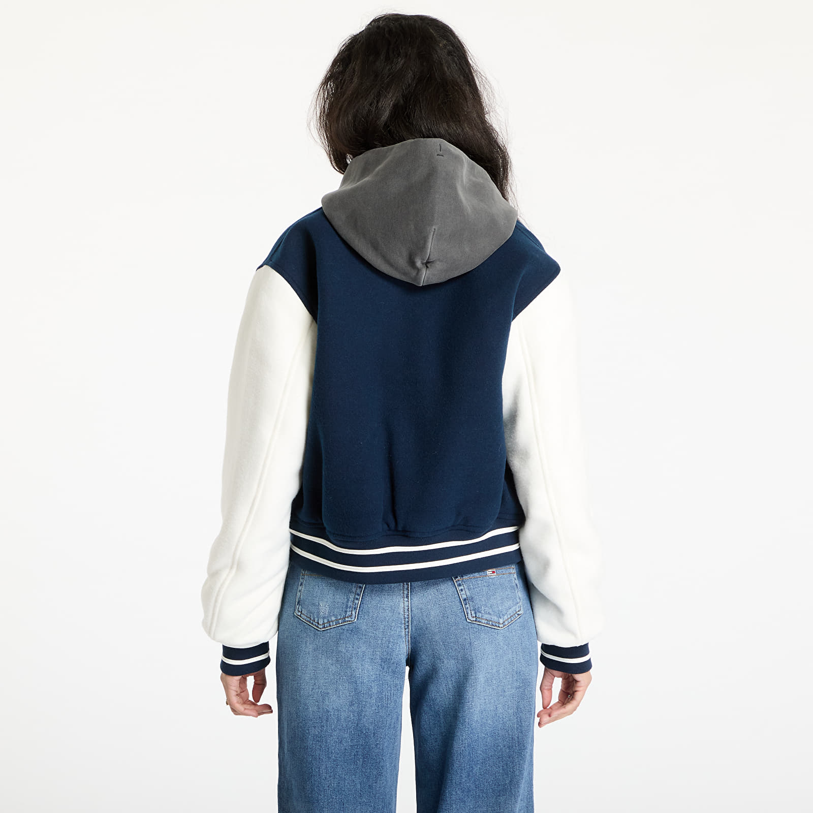 Geci bomber Tommy Jeans Wool Varsity Bomber Jacket Blue