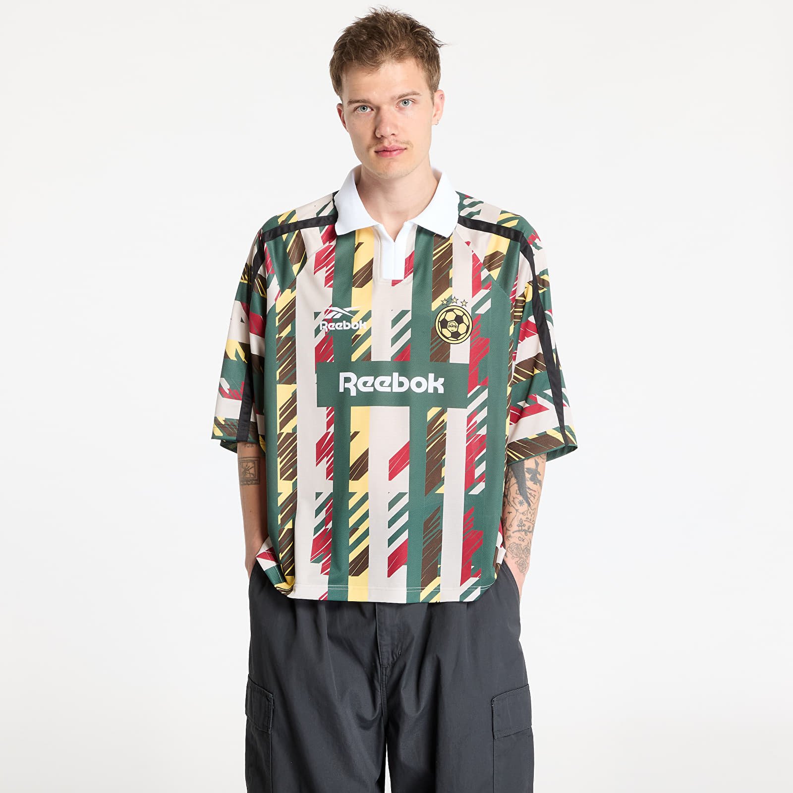 Dresy Reebok LTD Soccer Tee 22 Graphic Beige/ Red