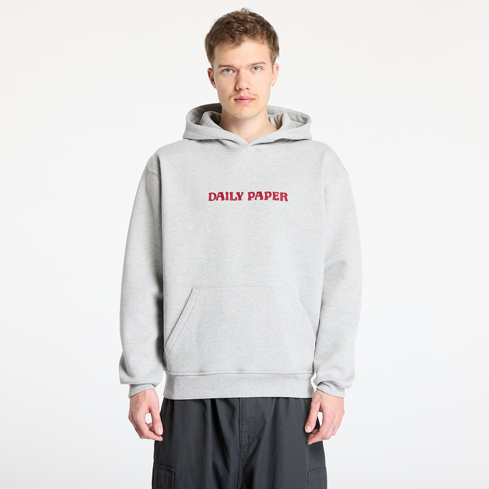 Kapucnis pulóverek és pulcsik Daily Paper Chain Stitch Oversized Hoodie Grey