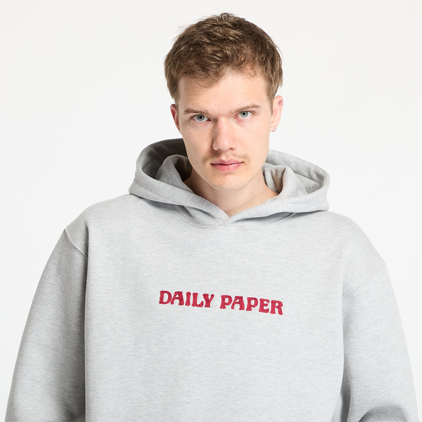 Kapucnis pulóverek és pulcsik Daily Paper Chain Stitch Oversized Hoodie Grey