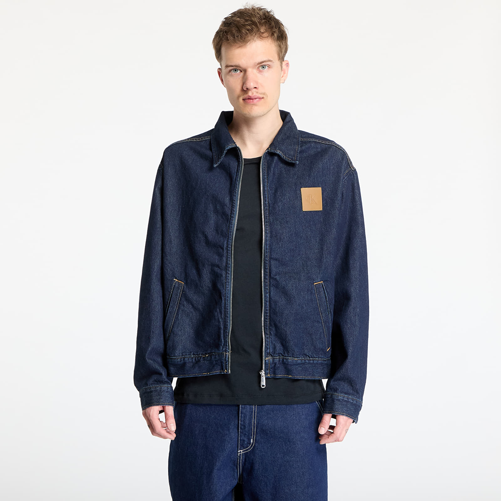 Bundy Calvin Klein Jeans Relaxed Zip Denim Jacket Denim