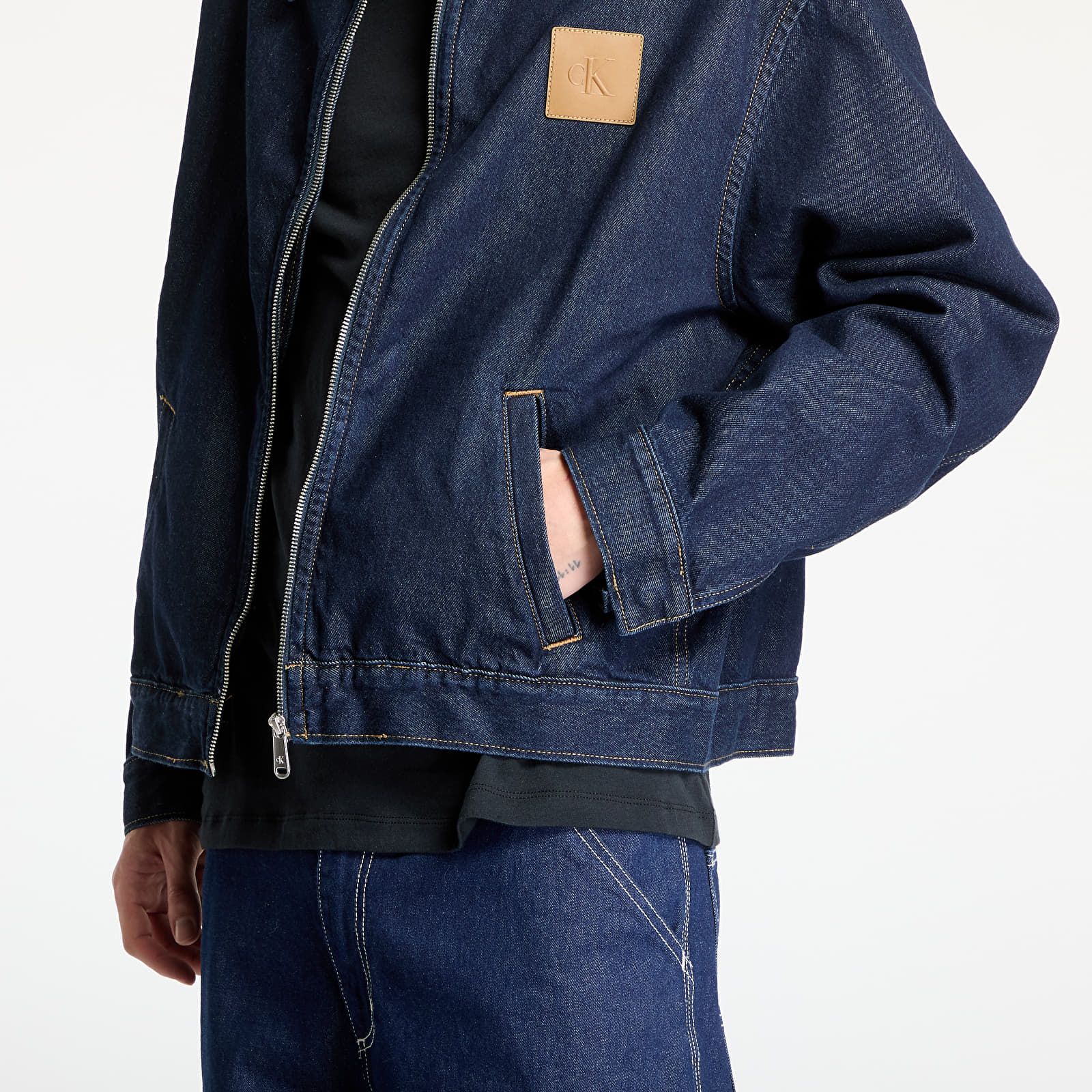 Bundy Calvin Klein Jeans Relaxed Zip Denim Jacket Denim