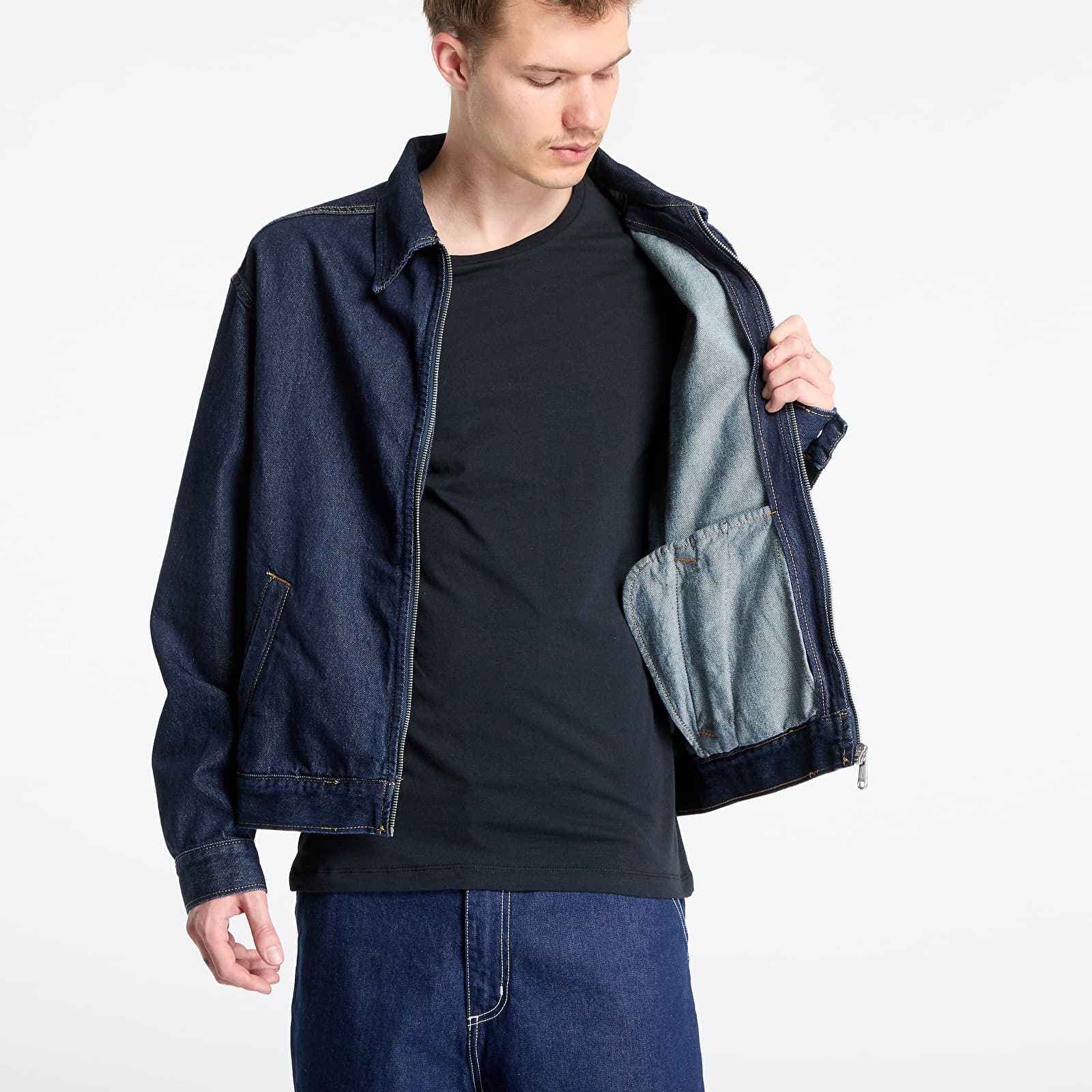 Bundy Calvin Klein Jeans Relaxed Zip Denim Jacket Denim