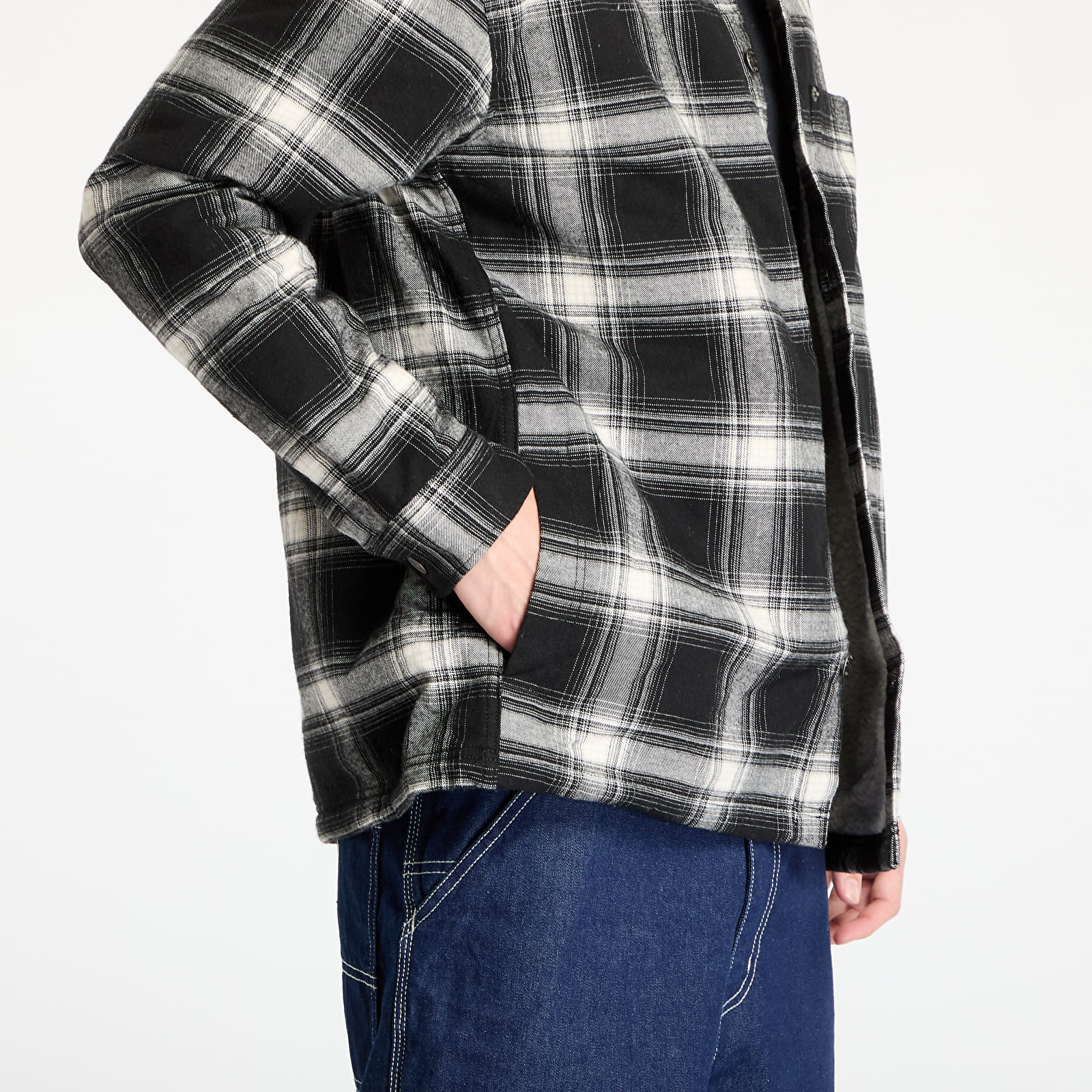 Shirts Tommy Jeans Check Teddy Mix Overshirt Black