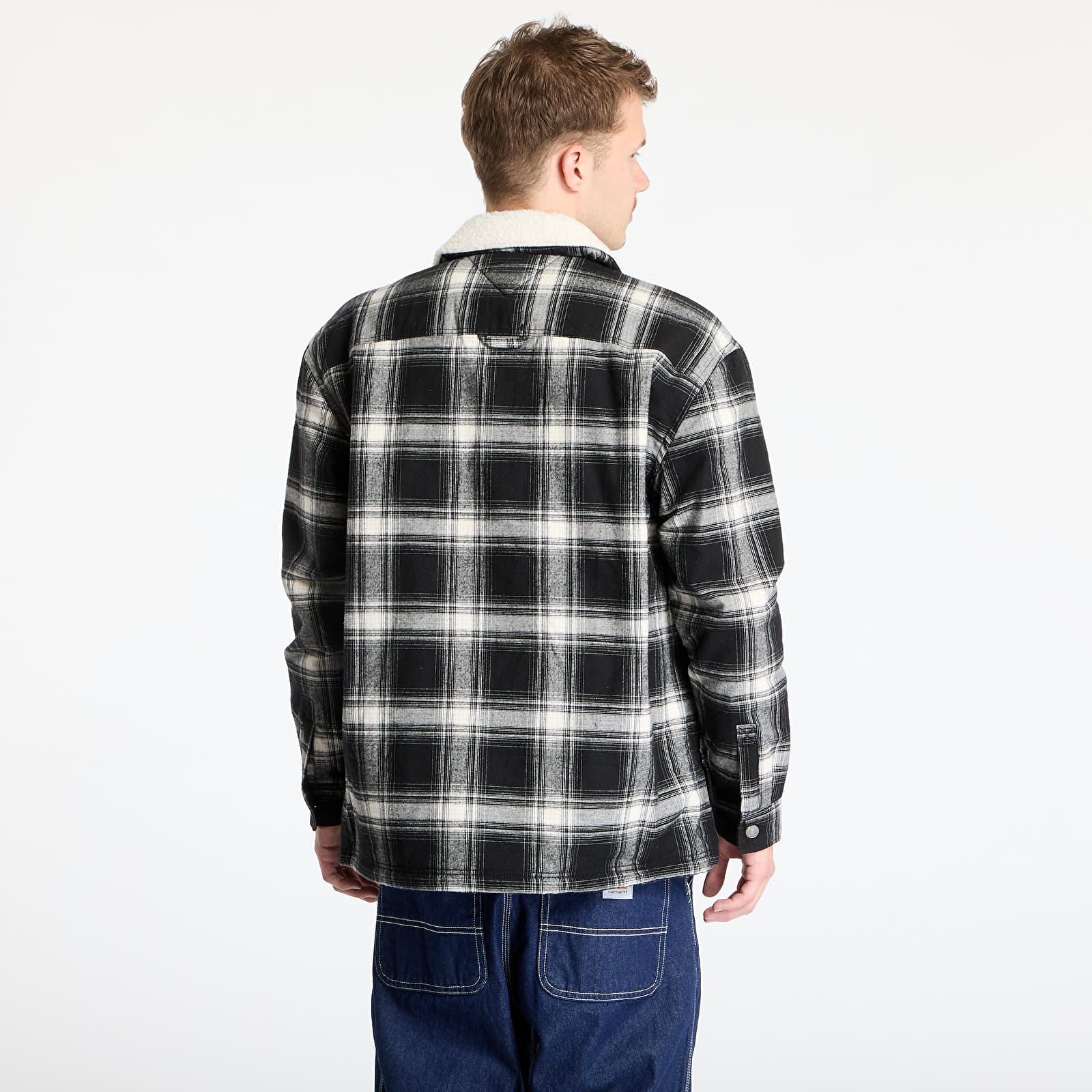 Shirts Tommy Jeans Check Teddy Mix Overshirt Black