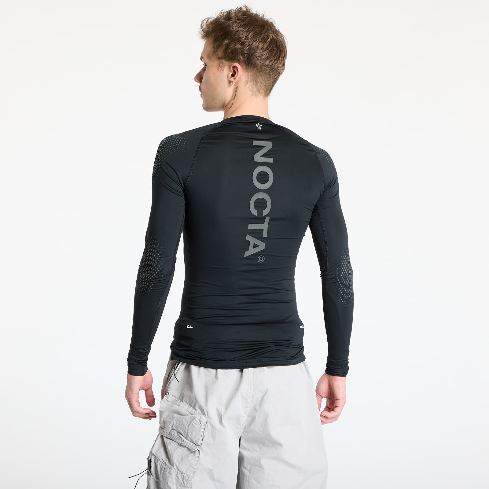 T-skjorter for menn Nike x NOCTA Men's Long-Sleeve Base Layer Basketball Top Black/ White/ Anthracite/ White