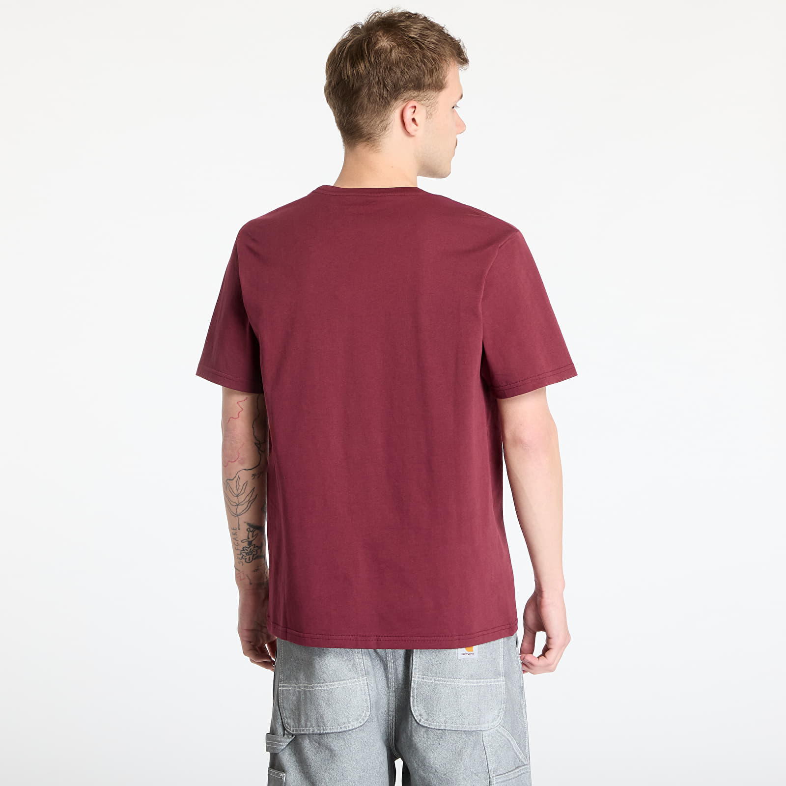 Férfi pólok Carhartt WIP S/S Pocket T-Shirt UNISEX Malbec
