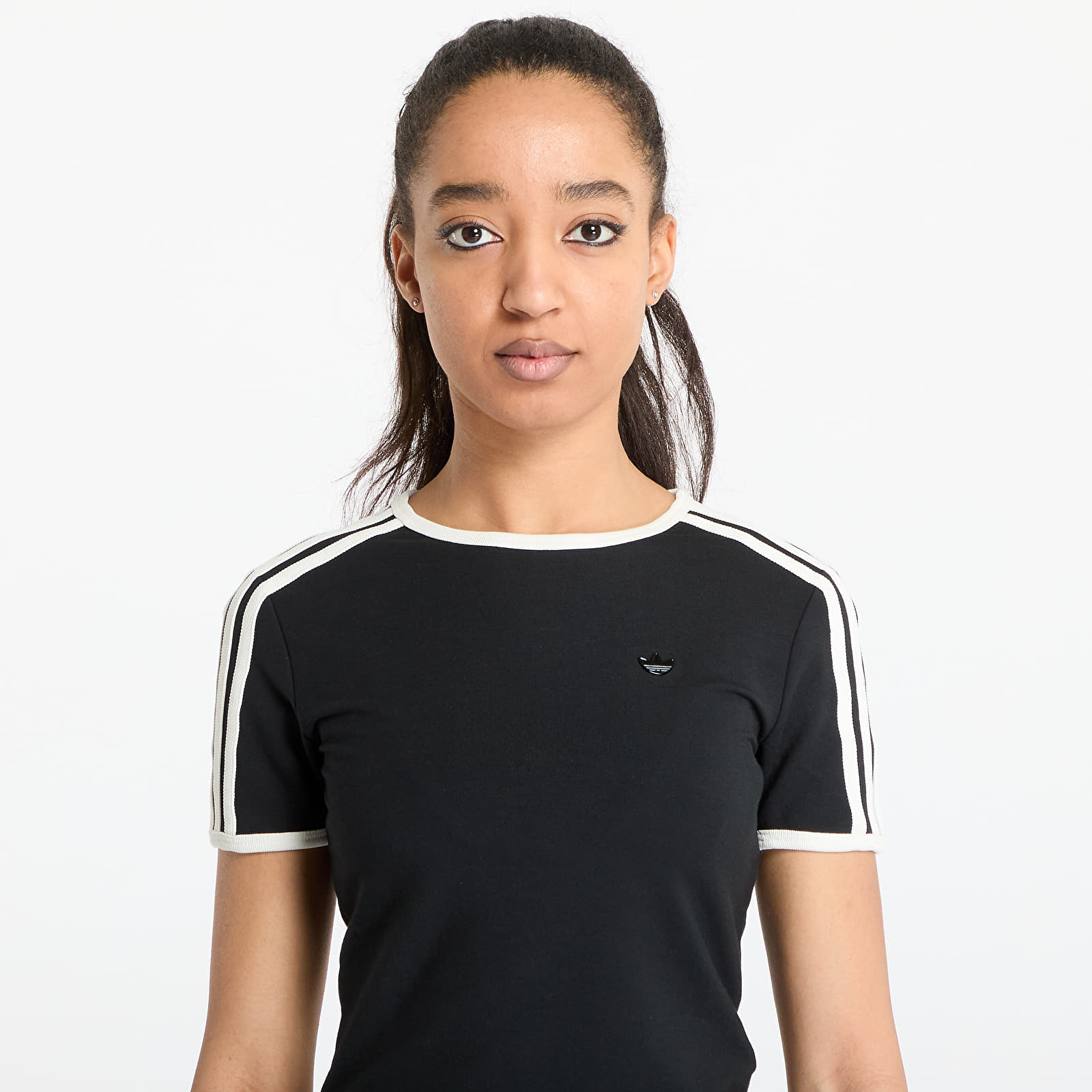 Trička adidas Originals 3 Stripes Cali Tee Black