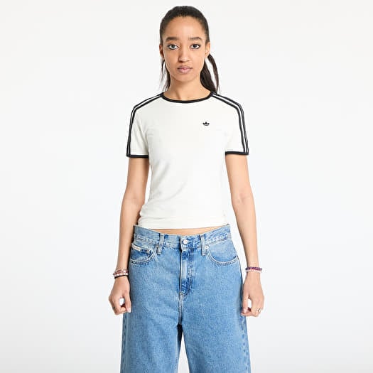 Tričko adidas Originals 3 Stripes Cali Tee Off White
