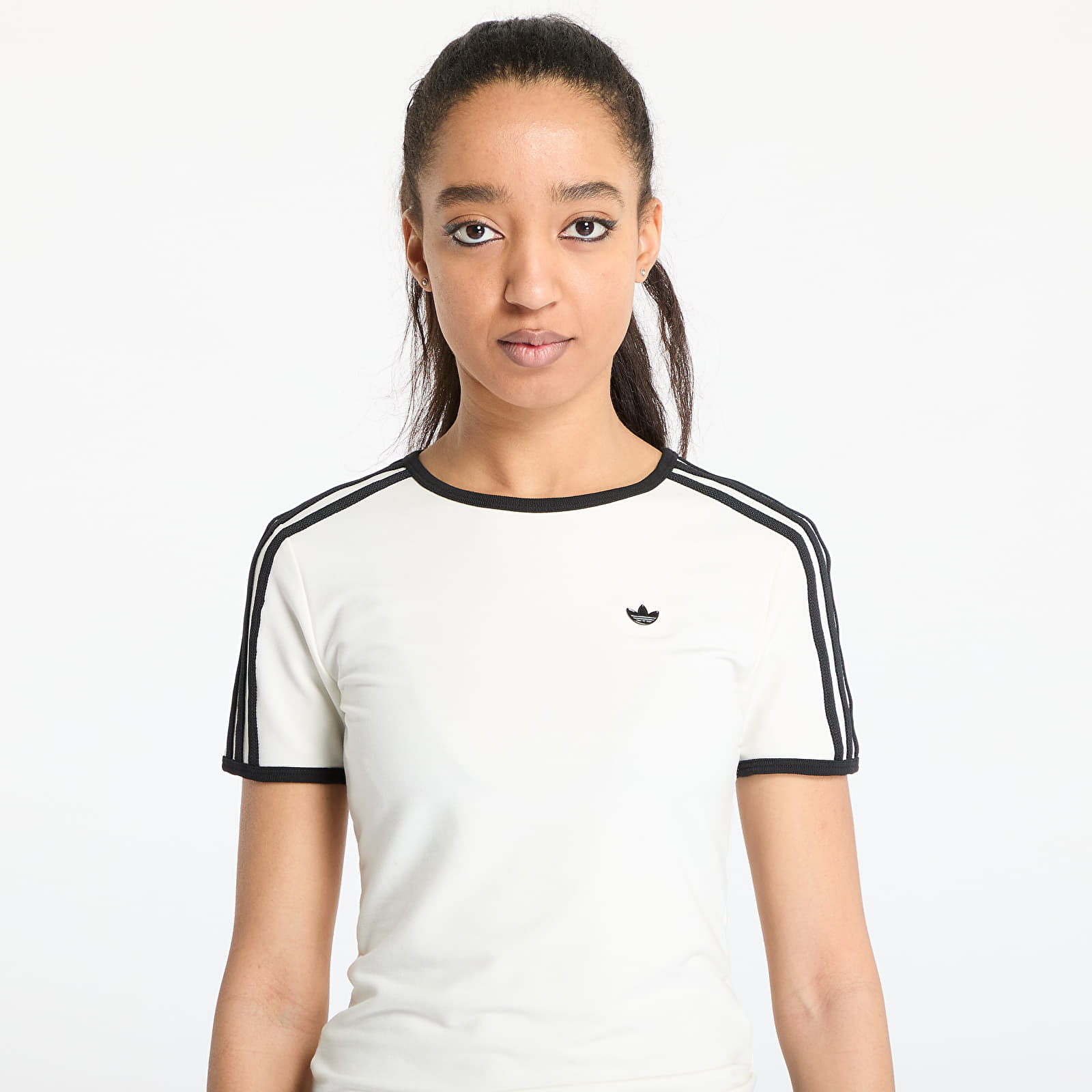 T-shirts adidas Originals 3 Stripes Cali Tee Off White