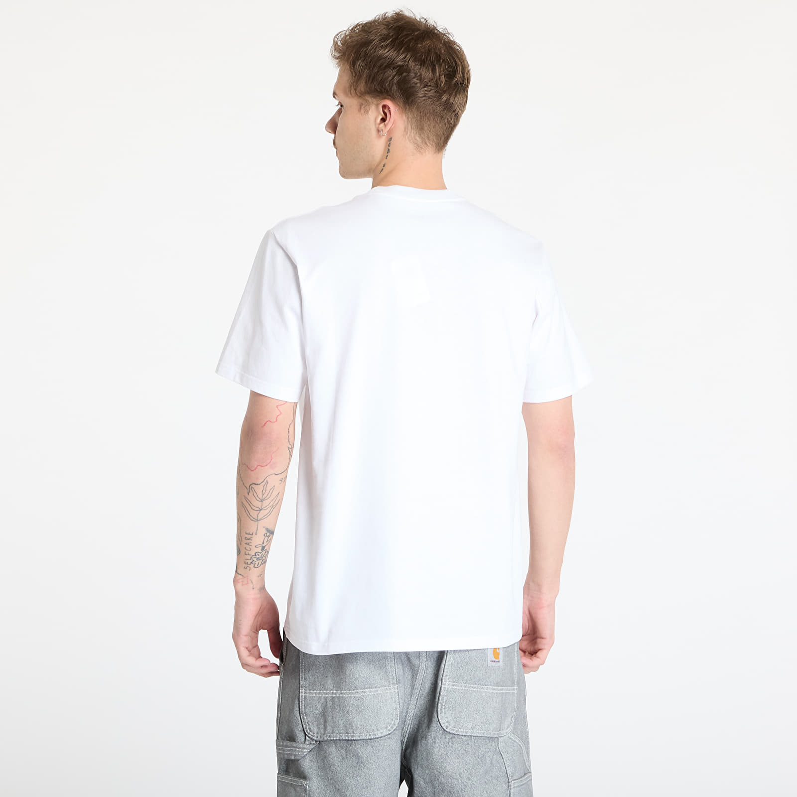 T-shirts homme Carhartt WIP S/S University Script T-Shirt UNISEX White/ Black