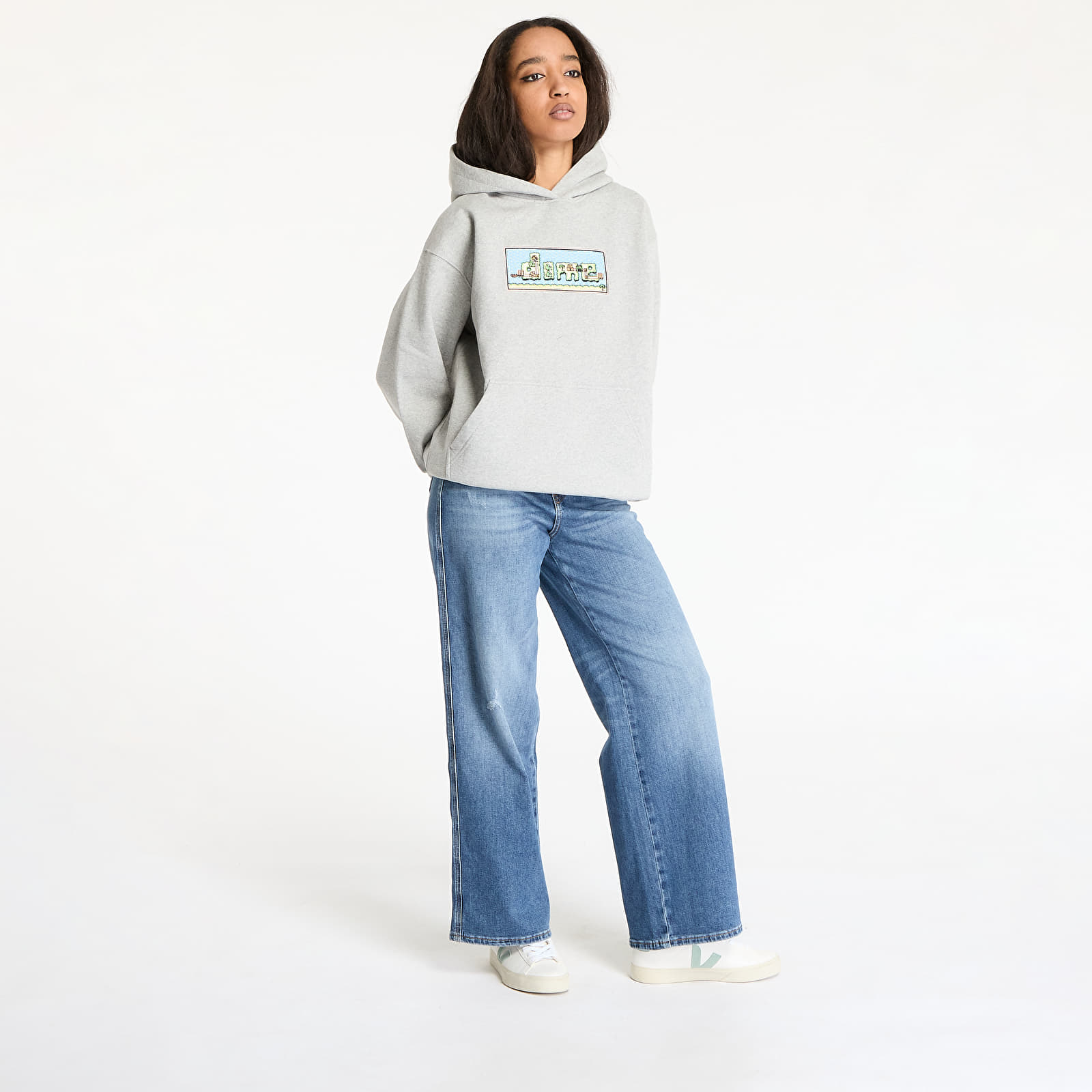Kapucnis pulóverek és pulcsik DIME Dime World Hoodie UNISEX Heather Gray