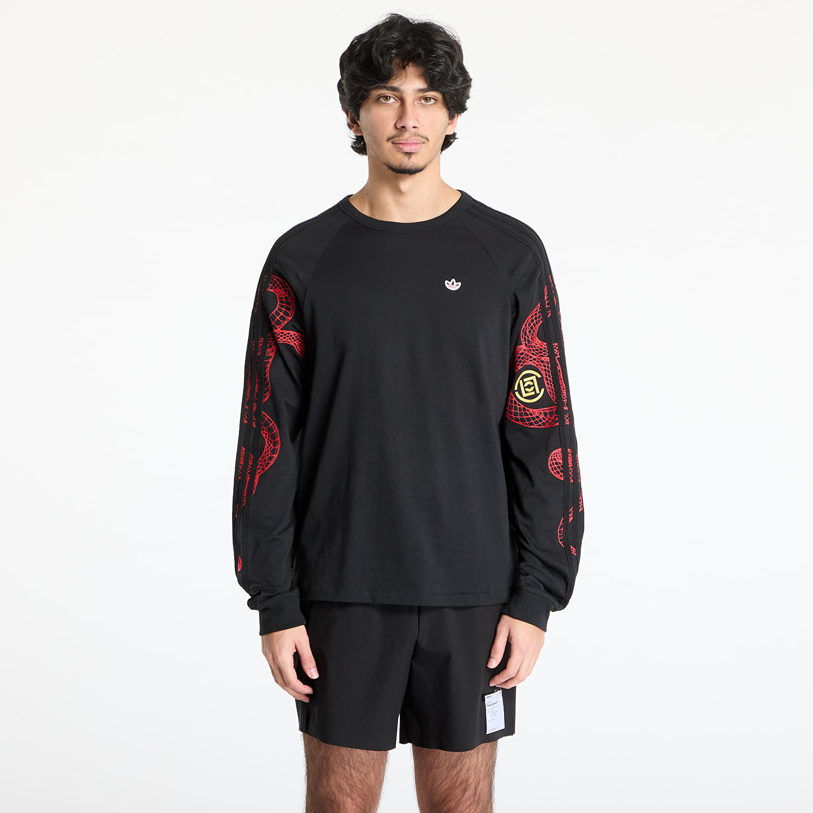 Pánská trička adidas x  Edison Chen Raglan Longsleeve Tee Black/ Black