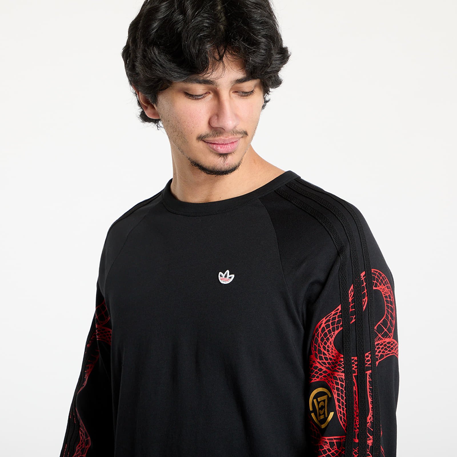 Pánská trička adidas x  Edison Chen Raglan Longsleeve Tee Black/ Black