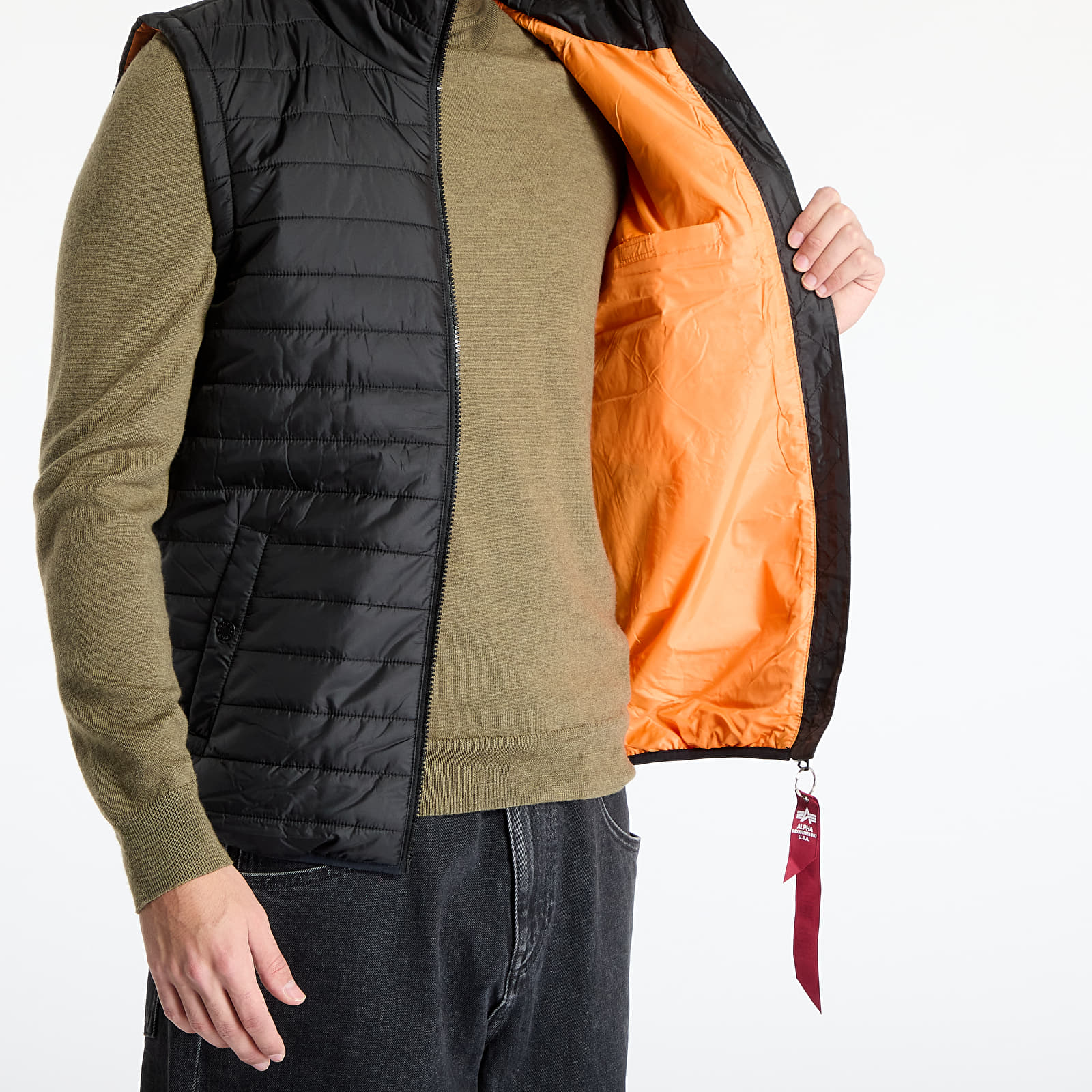 Men's vests Alpha Industries Inc. Puffer Vest Ultra LW Black
