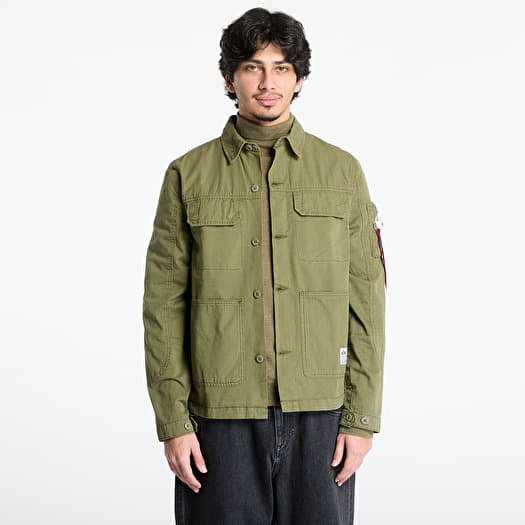 Alpha Industries Inc. Color Block Overshirt Dark Olive