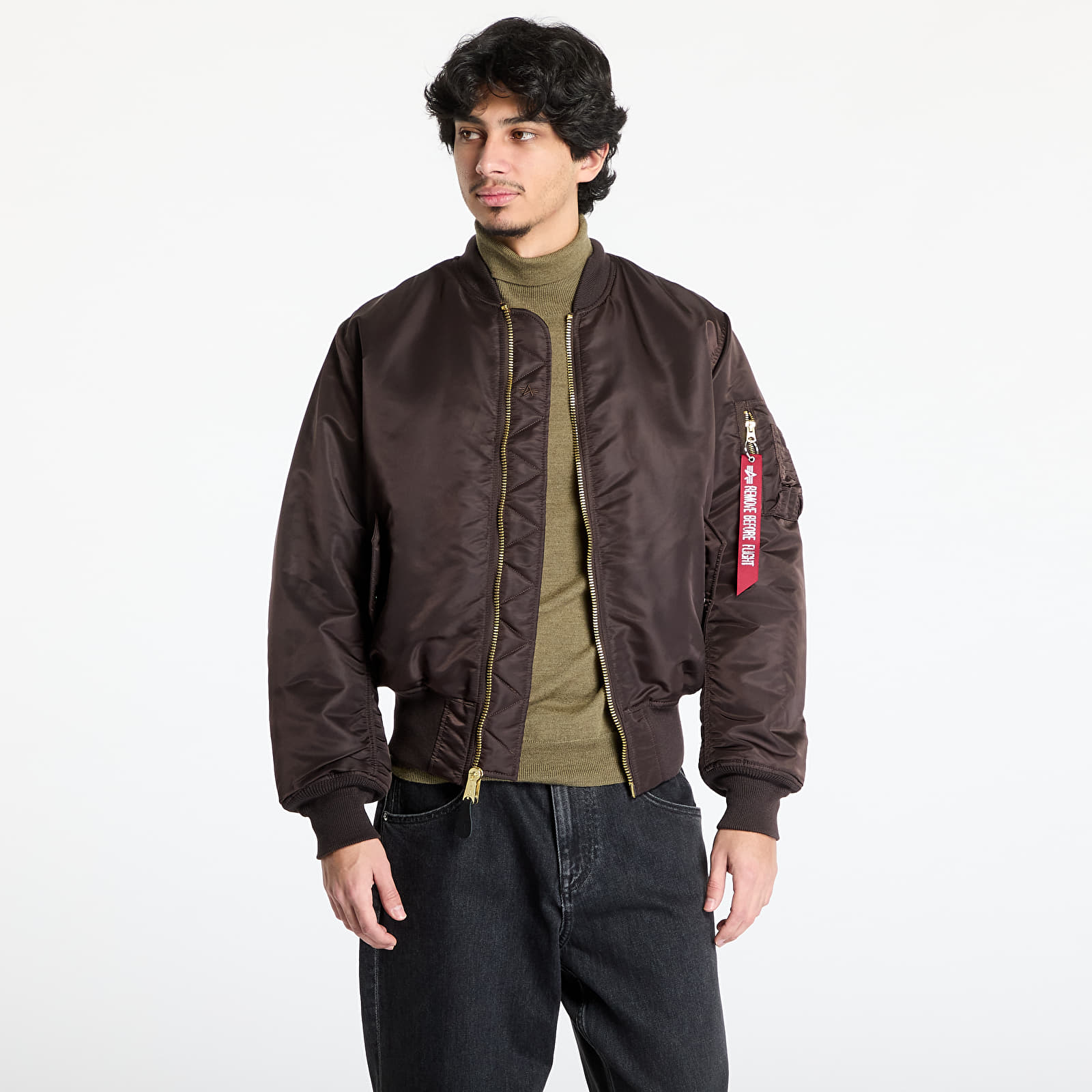 Pánské bundy Alpha Industries Inc. MA-1 Heritage Hunter Brown