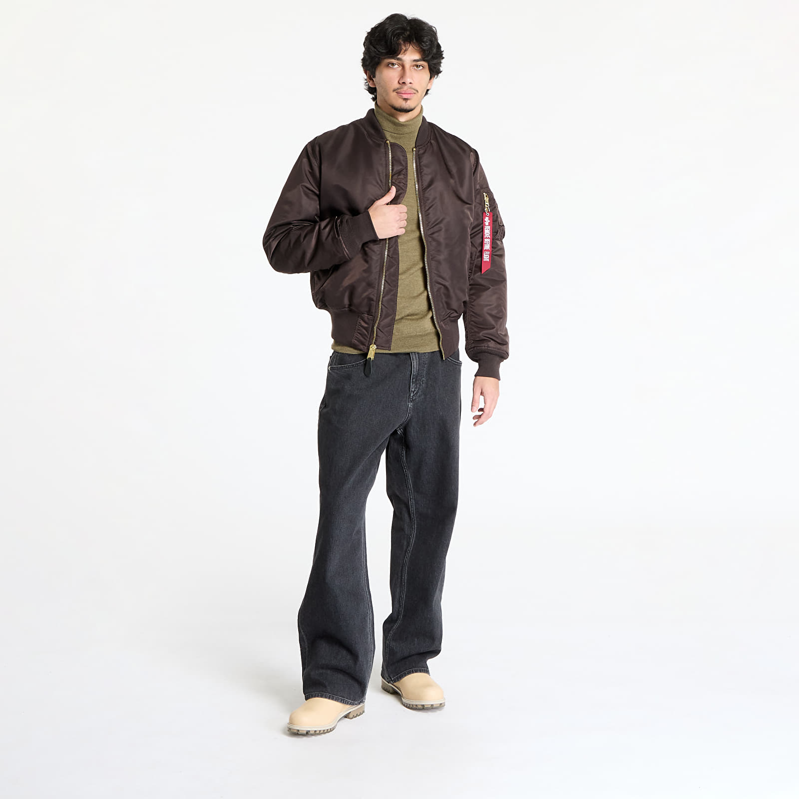 Pánské bundy Alpha Industries Inc. MA-1 Heritage Hunter Brown