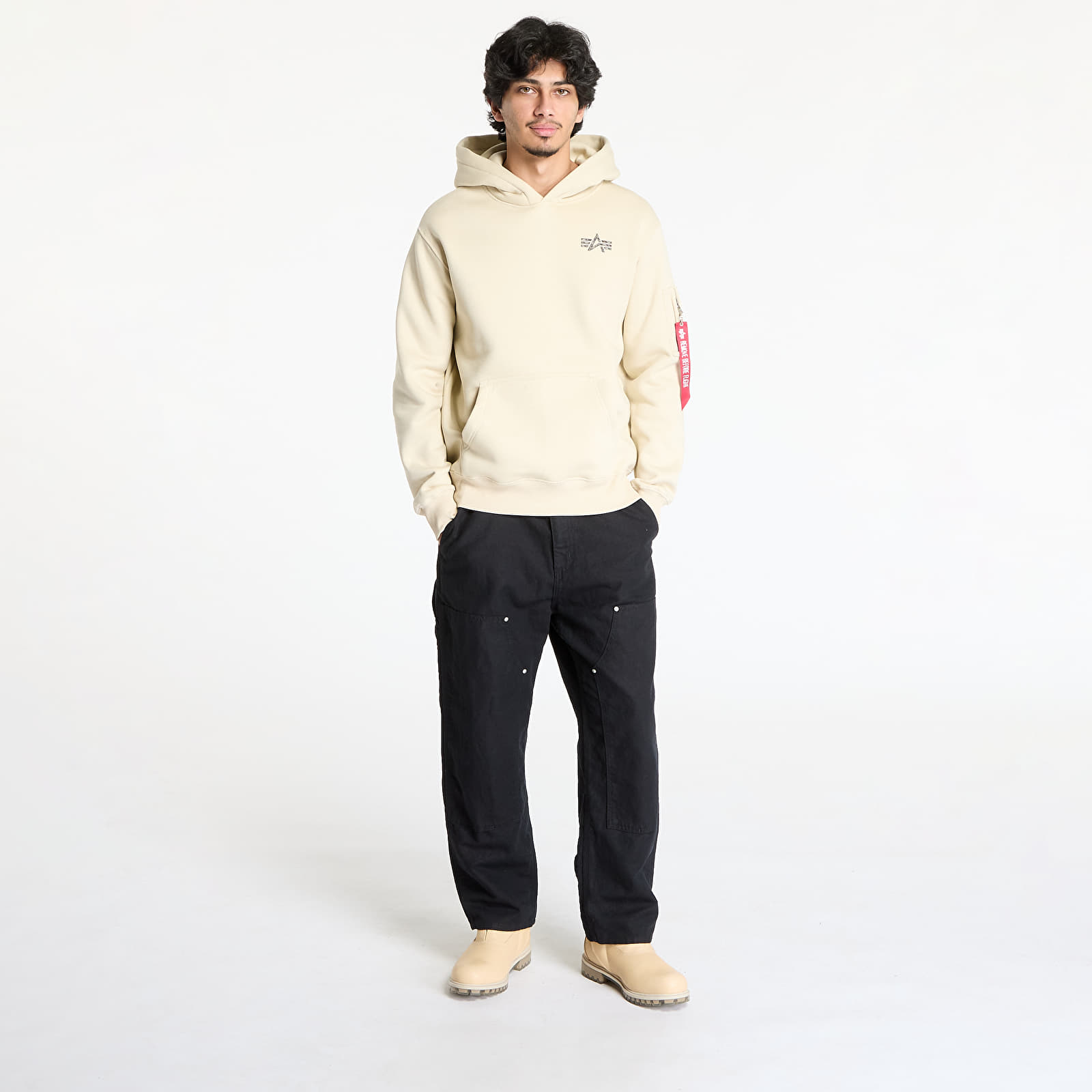 Ανδρικά φούτερ  Alpha Industries Inc. Signature BP Hoodie Vintage White