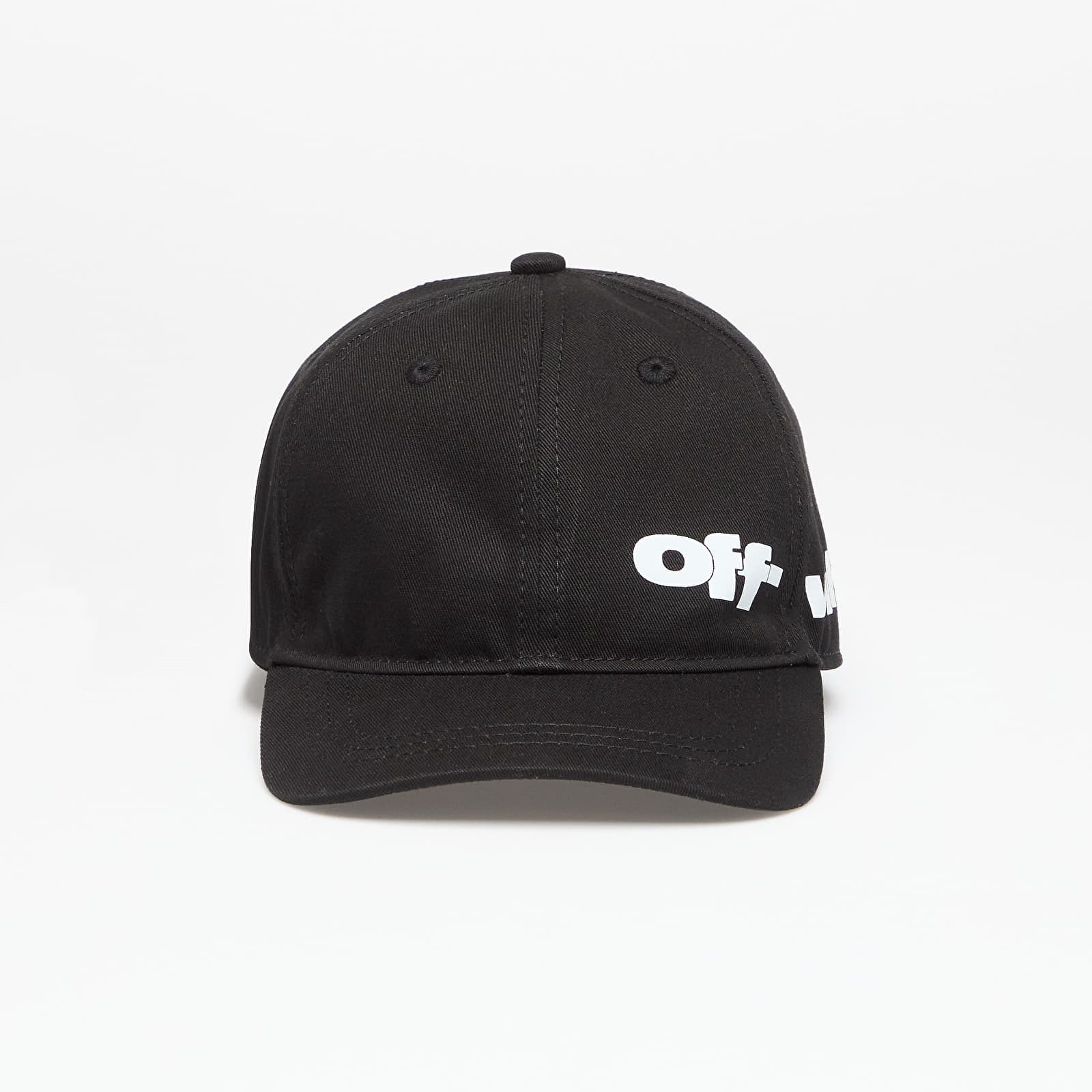 Casquettes Off-White Kids Type Graphic Baseball Cap Black/ White