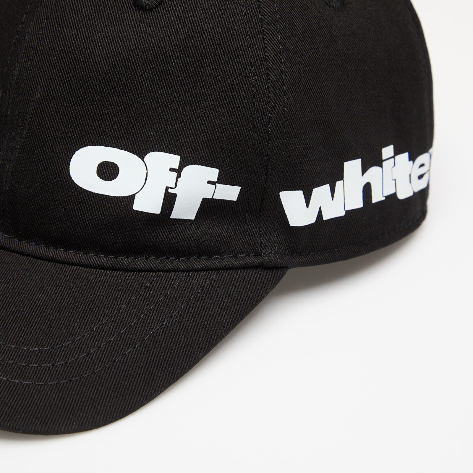 Casquettes Off-White Kids Type Graphic Baseball Cap Black/ White