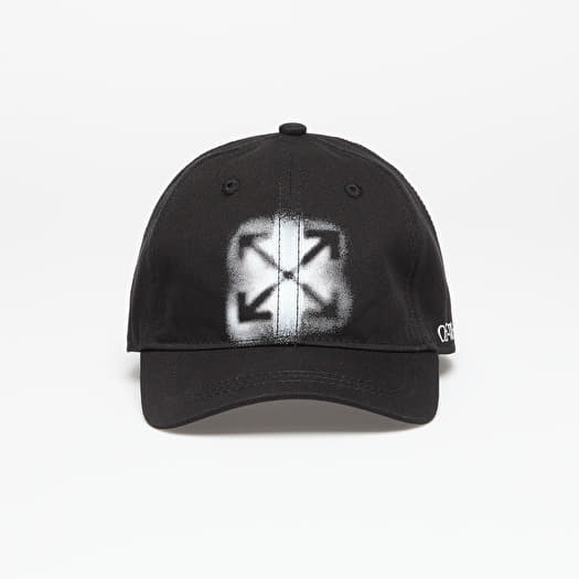 Off-White Kids Arrow Spray Baseball Cap Black/ White